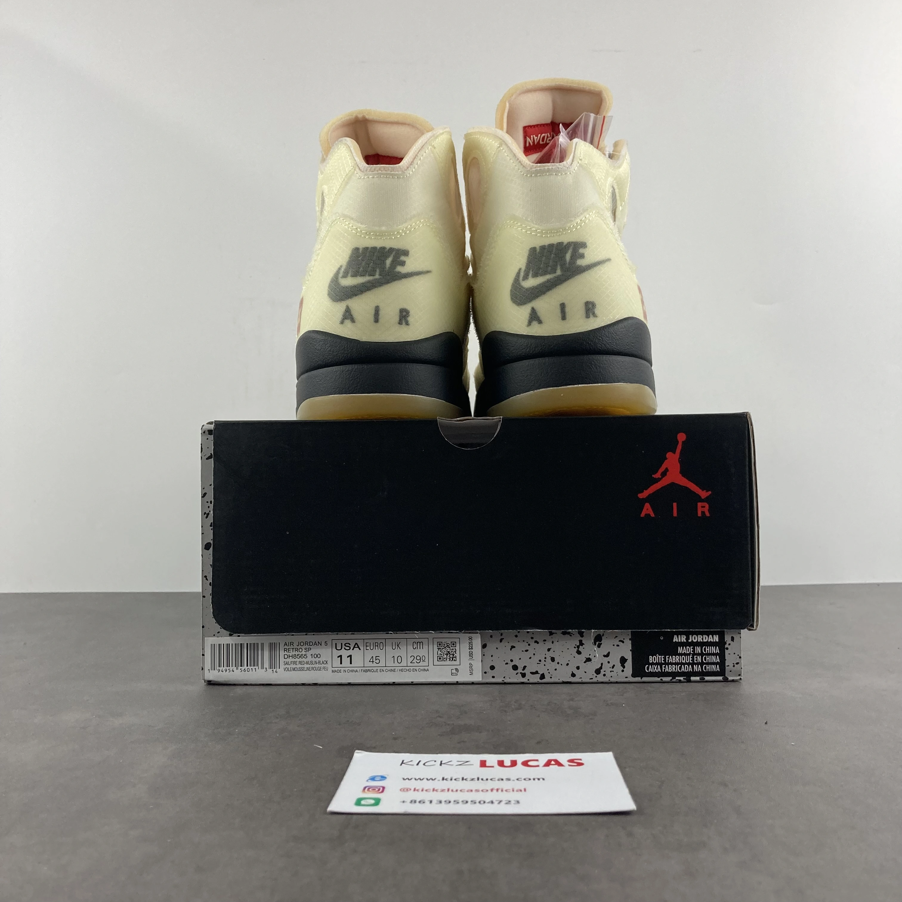 Air Jordan 5 Retro OFF-WHITE Sail DH8565- EyeCatching 2103