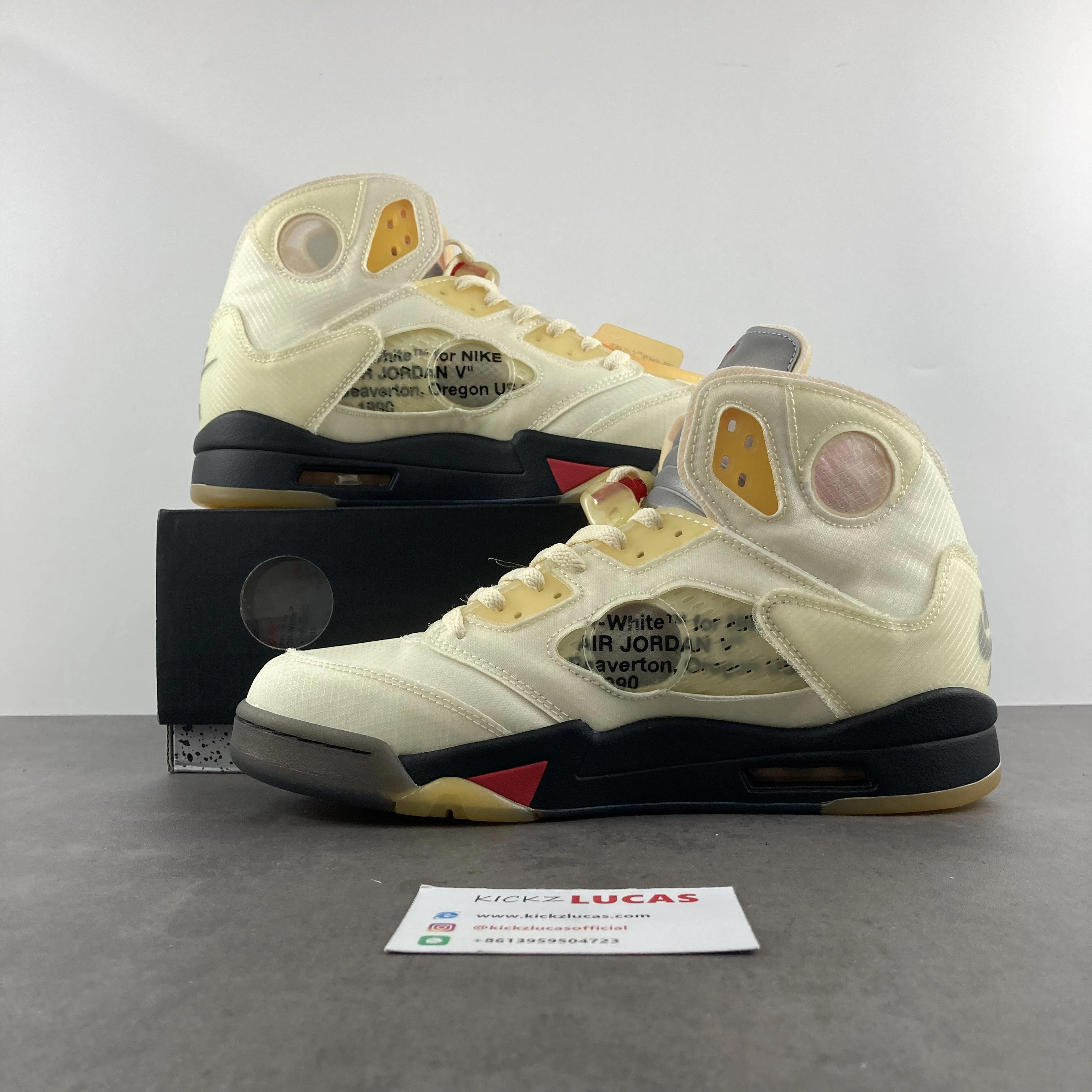 Air Jordan 5 Retro OFF-WHITE Sail DH8565- EyeCatching 2103
