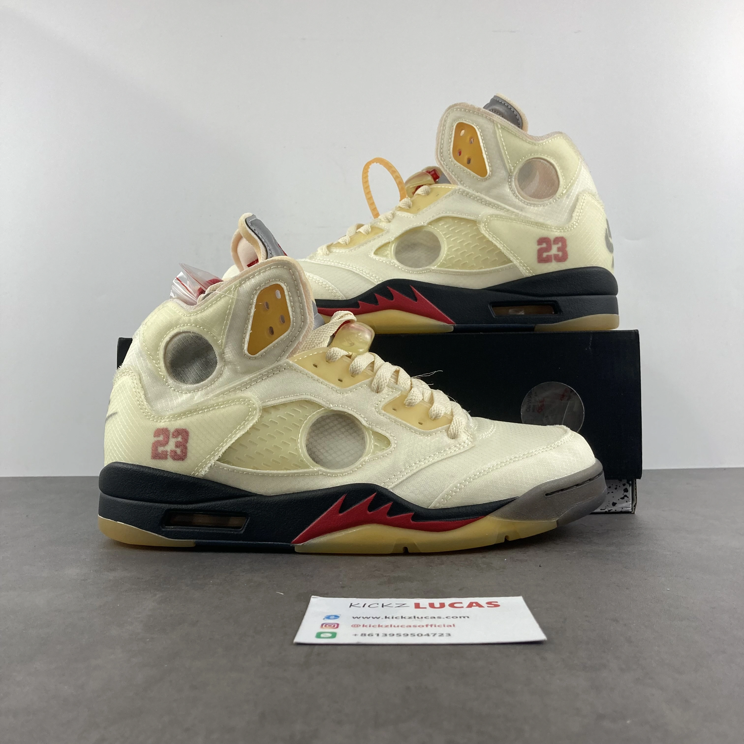 Air Jordan 5 Retro OFF-WHITE Sail DH8565- EyeCatching 2103