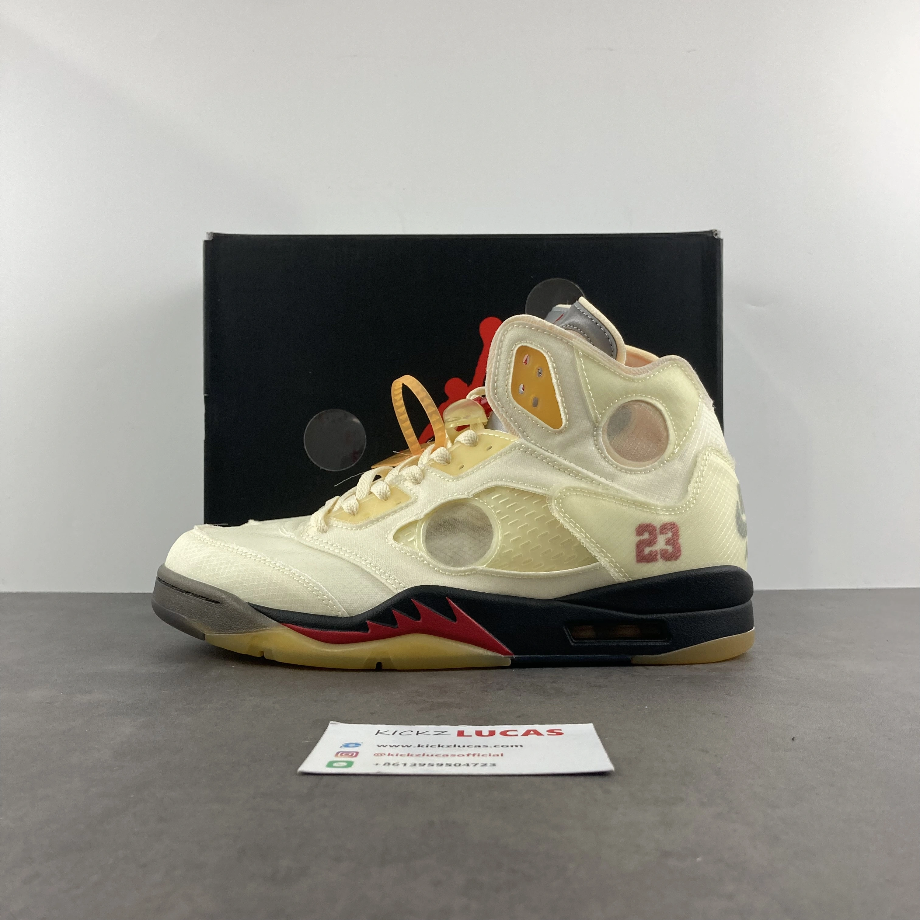 Air Jordan 5 Retro OFF-WHITE Sail DH8565- EyeCatching 2103