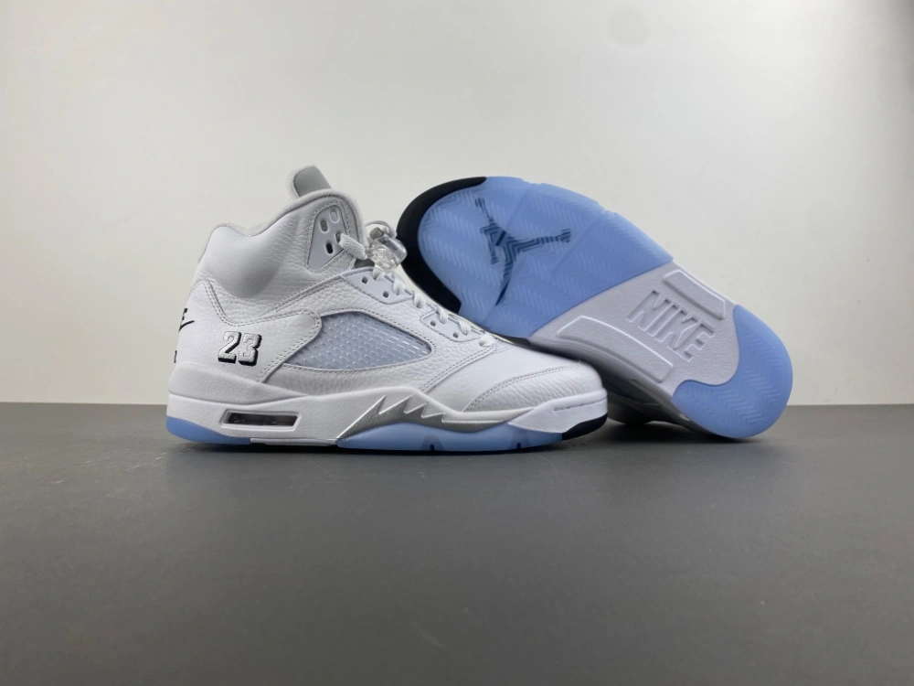 Air Jordan 5 Retro White Metallic HQ7978- Sustainable 2041