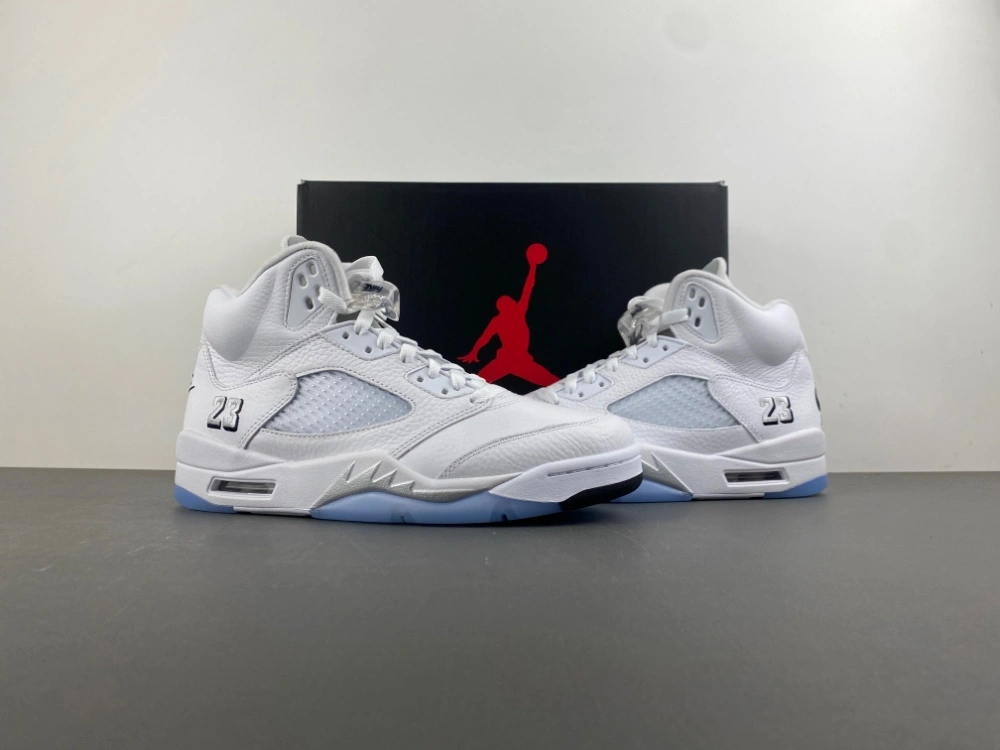Air Jordan 5 Retro White Metallic HQ7978- Sustainable 2041