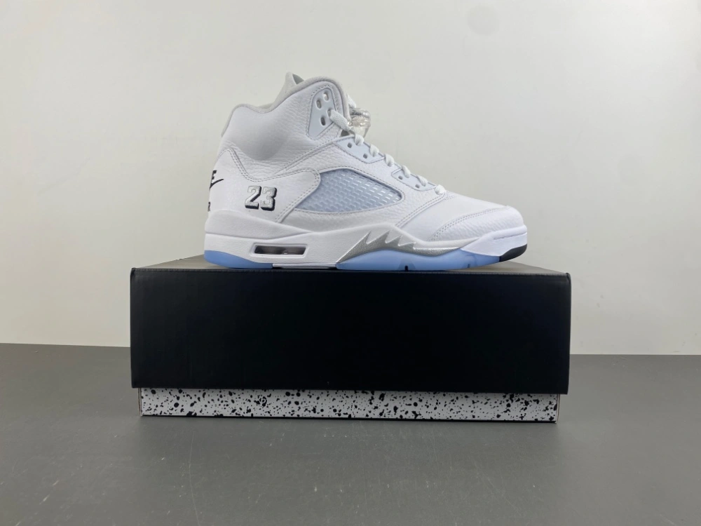 Air Jordan 5 Retro White Metallic HQ7978- Sustainable 2041
