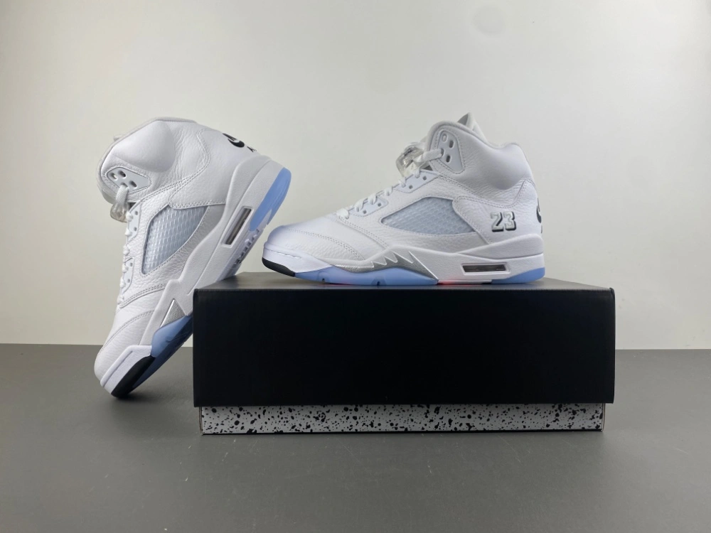 Air Jordan 5 Retro White Metallic HQ7978- Sustainable 2041