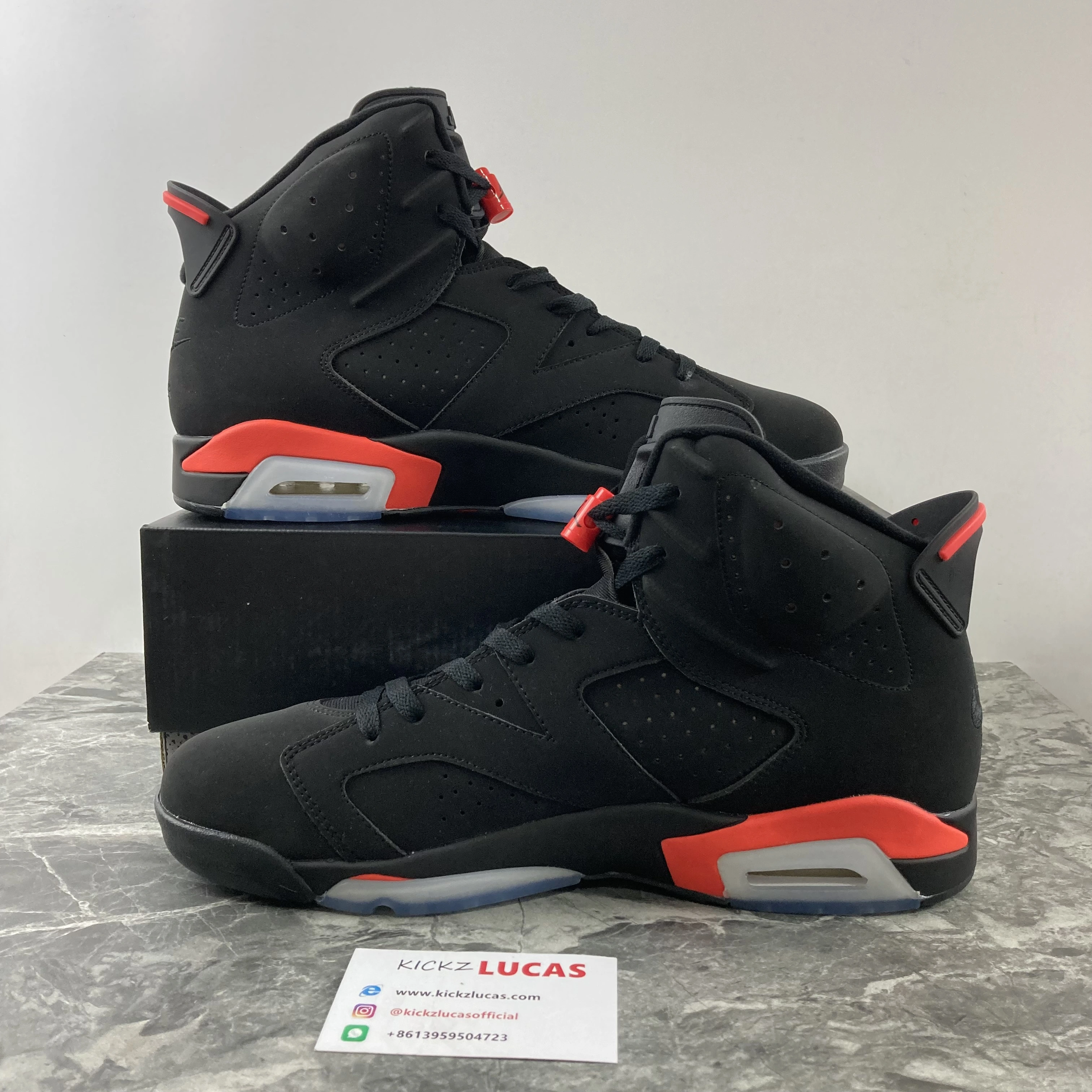 Air Jordan 6 Retro Black Infrared 384664- Casual 2129