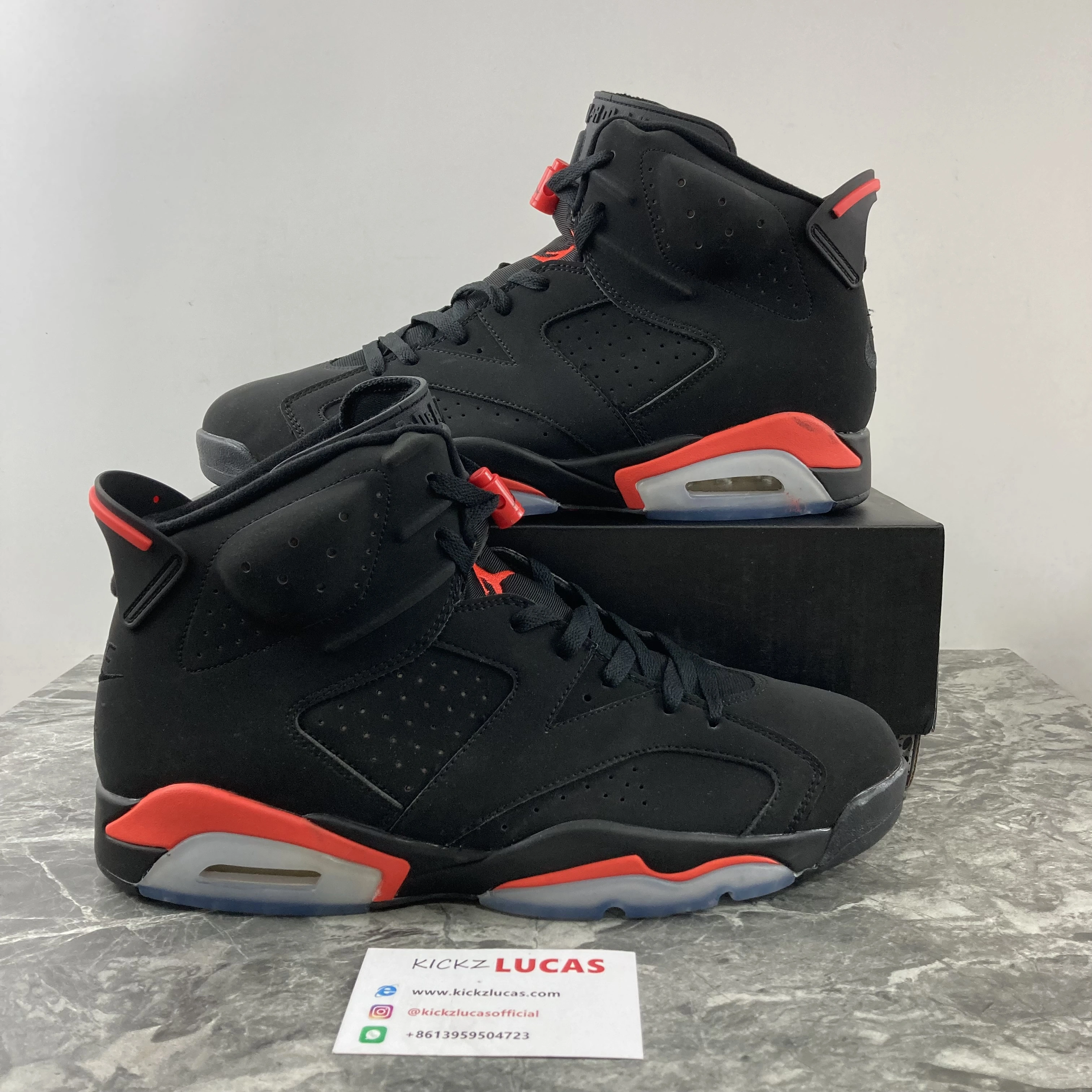 Air Jordan 6 Retro Black Infrared 384664- Casual 2129