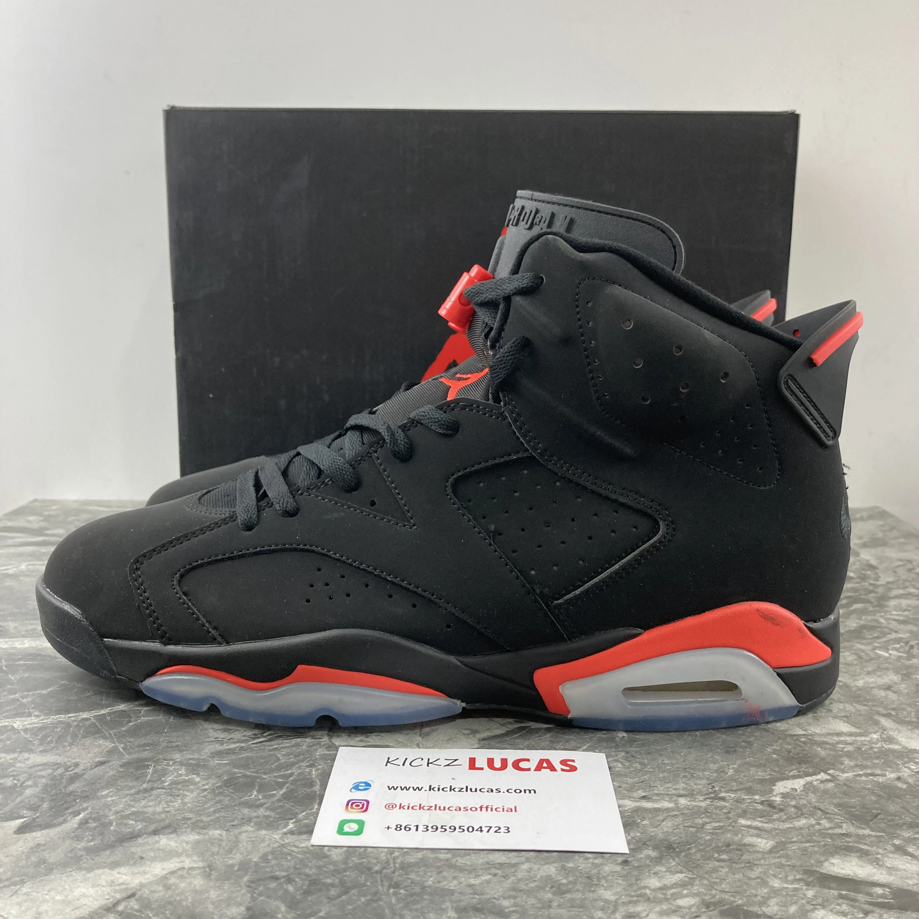 Air Jordan 6 Retro Black Infrared 384664- Casual 2129
