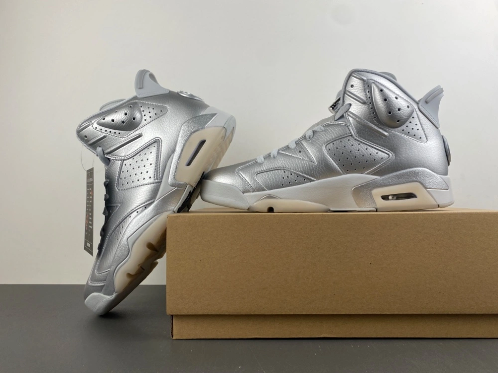 Air Jordan 6 Retro PSG Paris Saint-Germain Silver IQ5135- WrinkleFree 2104
