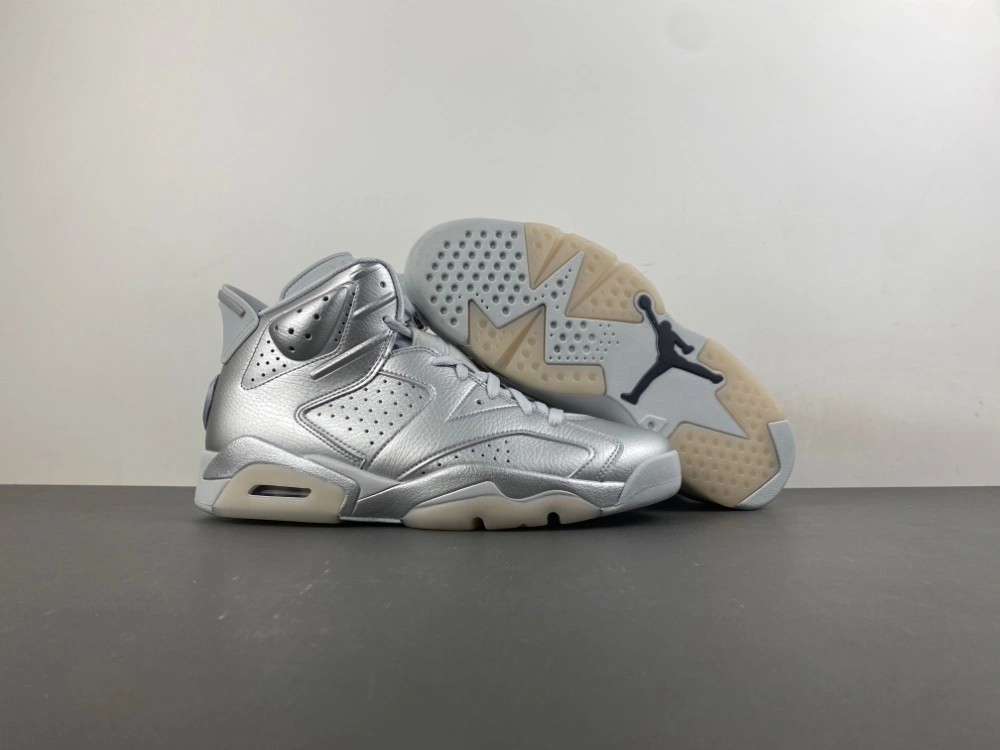 Air Jordan 6 Retro PSG Paris Saint-Germain Silver IQ5135- WrinkleFree 2104