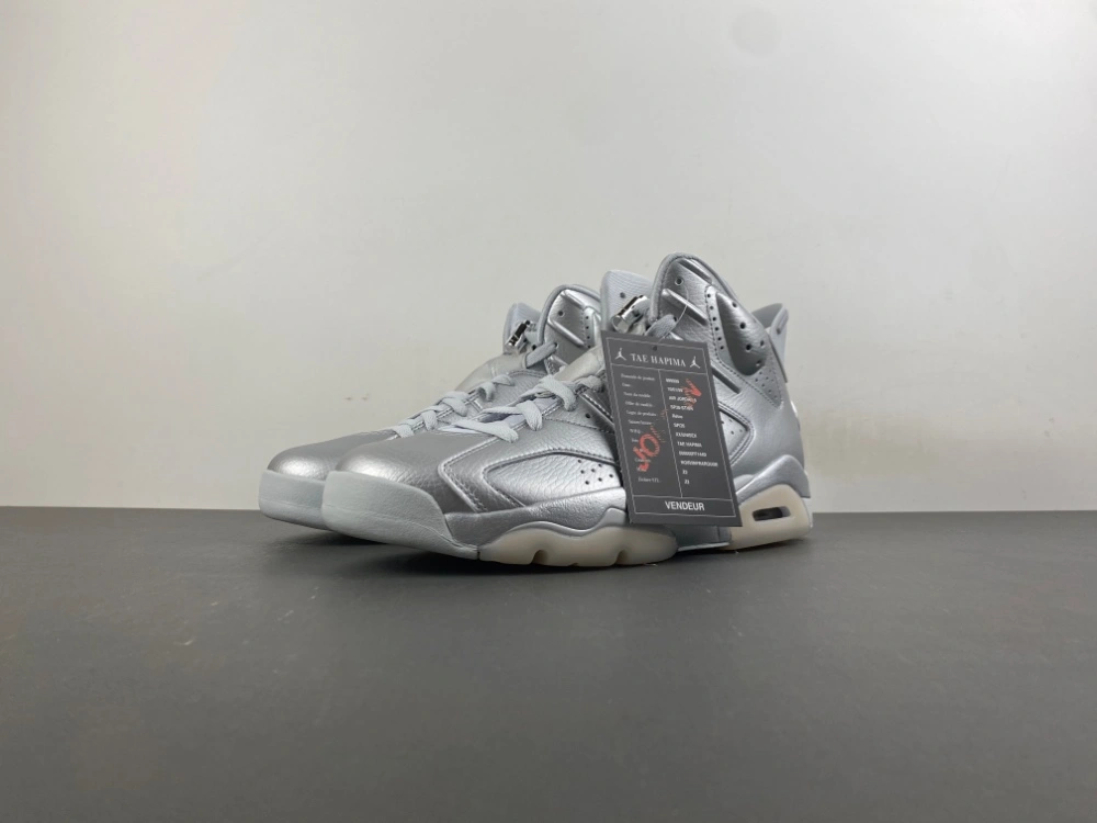 Air Jordan 6 Retro PSG Paris Saint-Germain Silver IQ5135- WrinkleFree 2104
