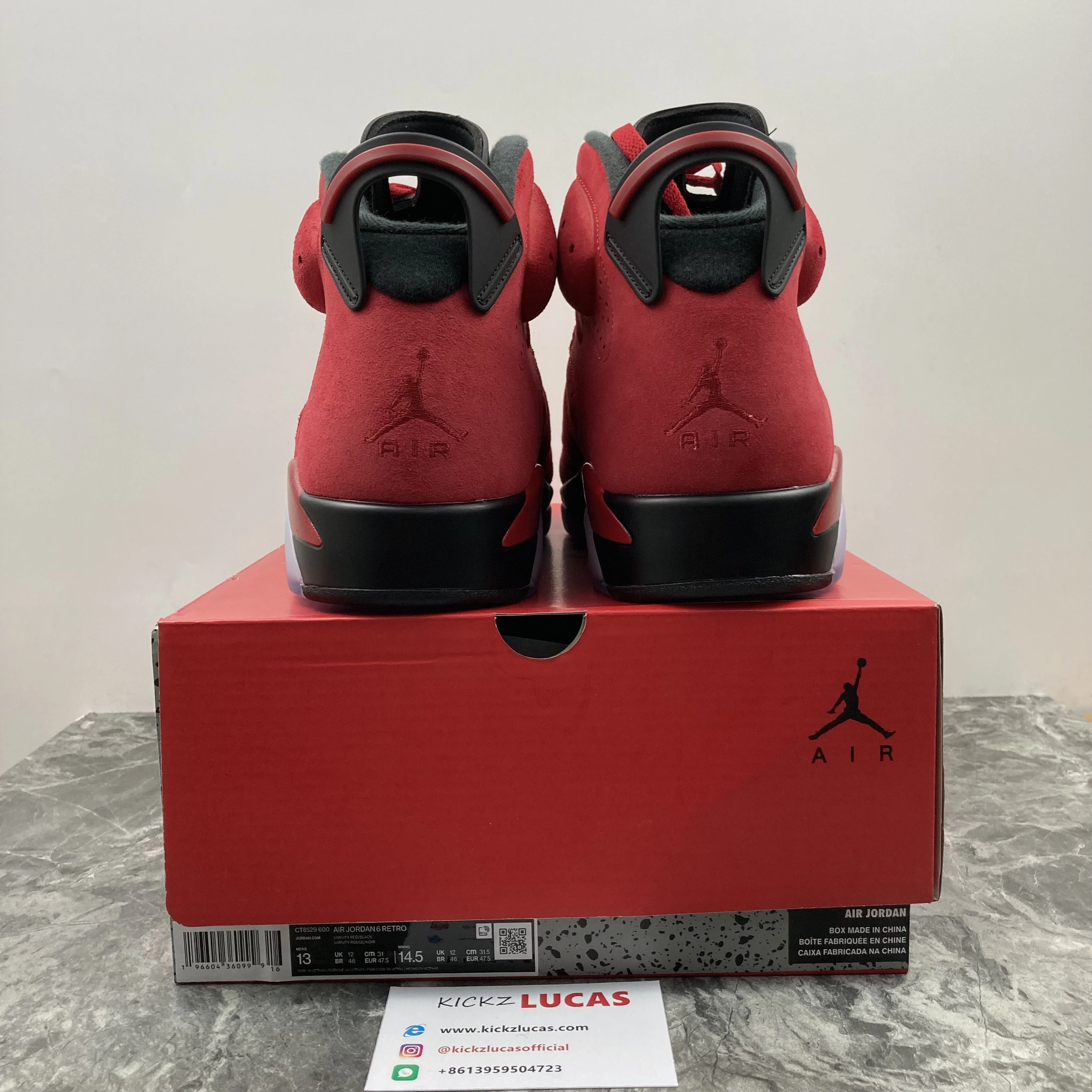 Air Jordan 6 Retro Red Black CT8529- Bright 2113