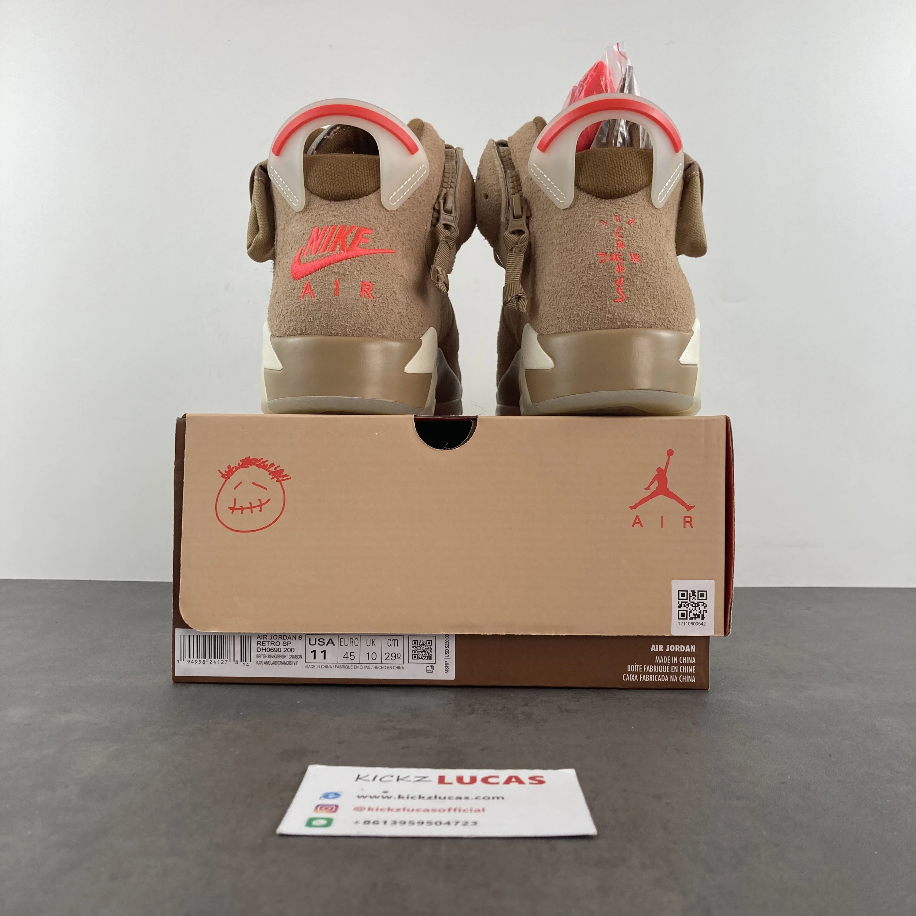 Air Jordan 6 Retro Travis Scott British Khaki DH0690- WeatherProof 2131