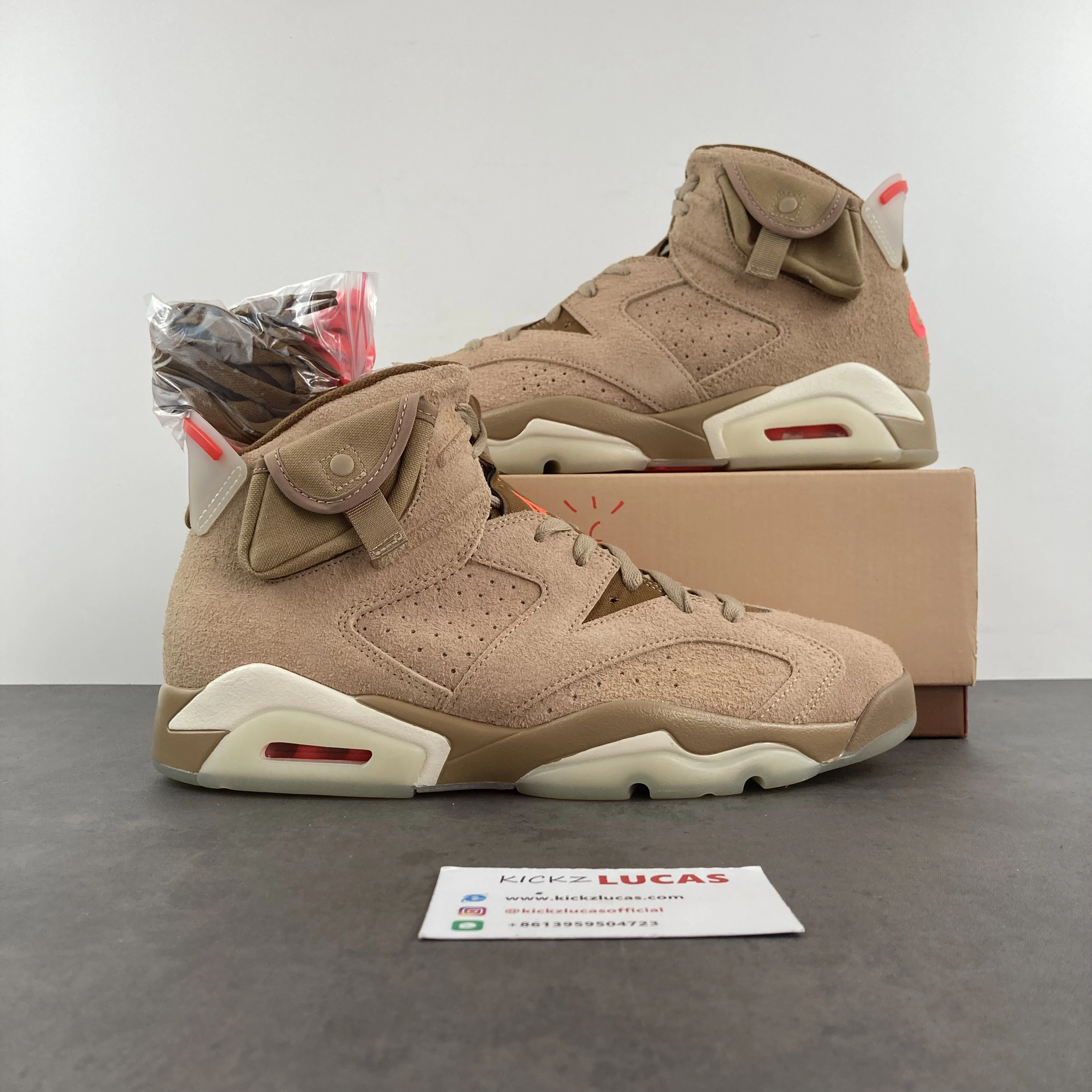 Air Jordan 6 Retro Travis Scott British Khaki DH0690- WeatherProof 2131