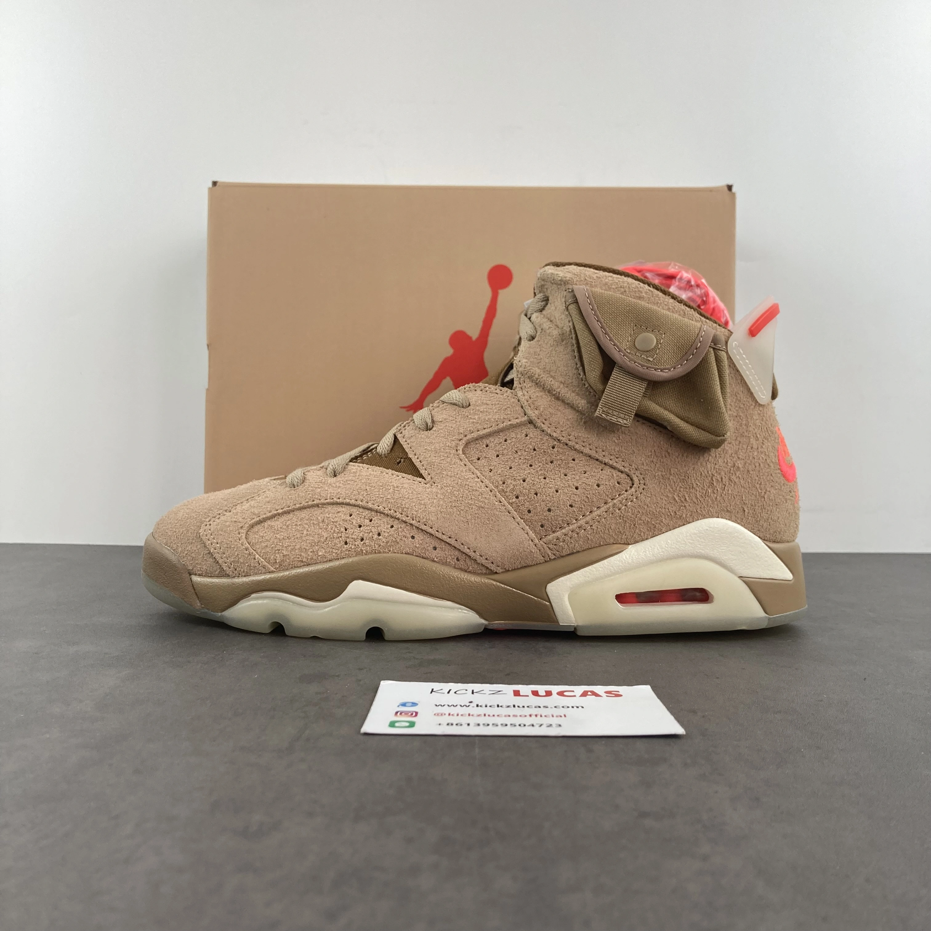 Air Jordan 6 Retro Travis Scott British Khaki DH0690- WeatherProof 2131