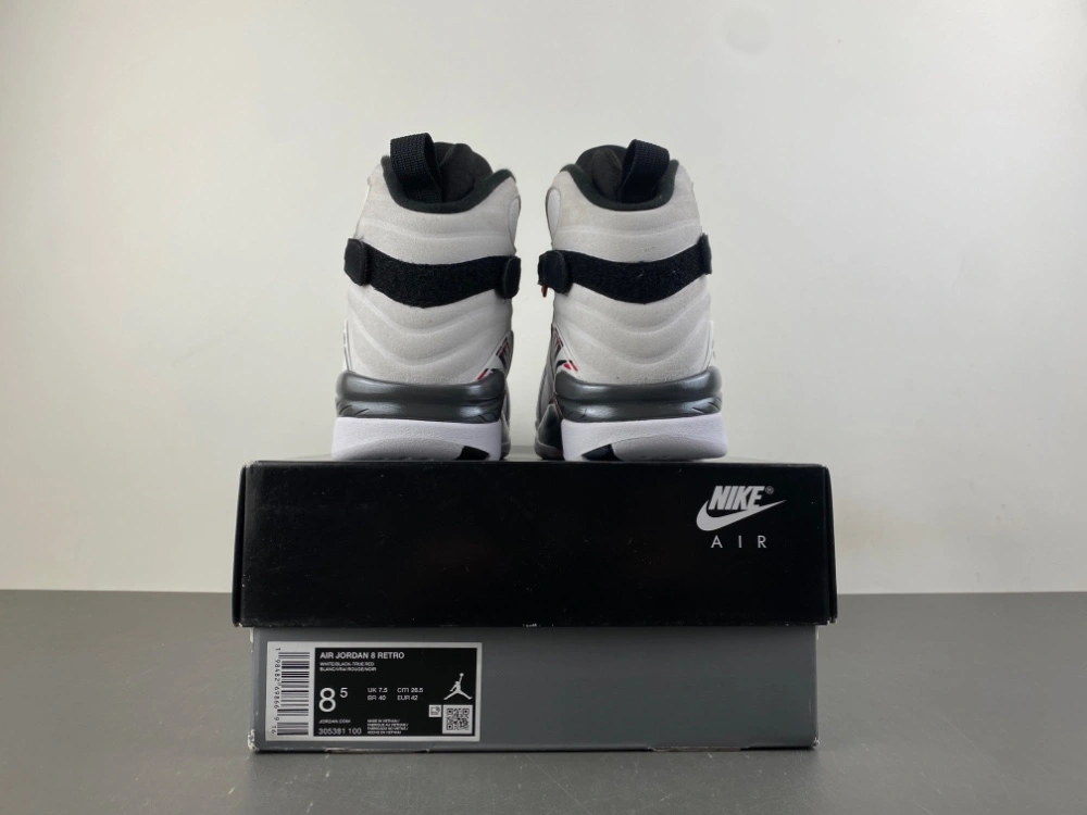 RelaxedFit Air Jordan 8 Retro White True Red 305381- 2144