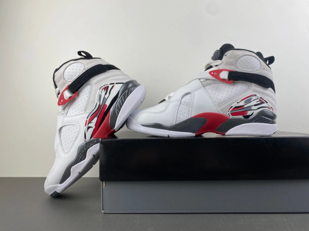 RelaxedFit Air Jordan 8 Retro White True Red 305381- 2144