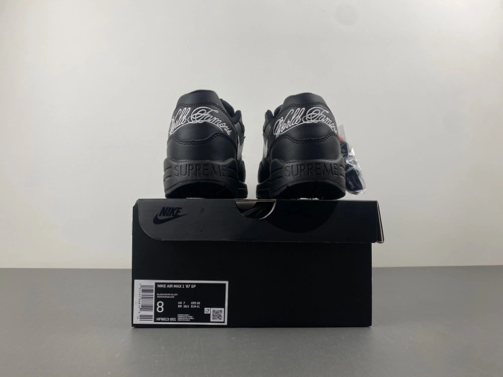 Stretchable Air Max 1 '87 SP Supreme Black White HF8813- 843