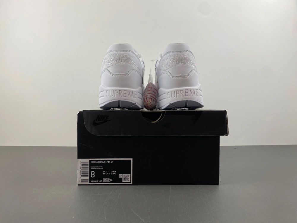 Air Max 1 '87 SP Supreme Triple White HF8813- Versatile 842