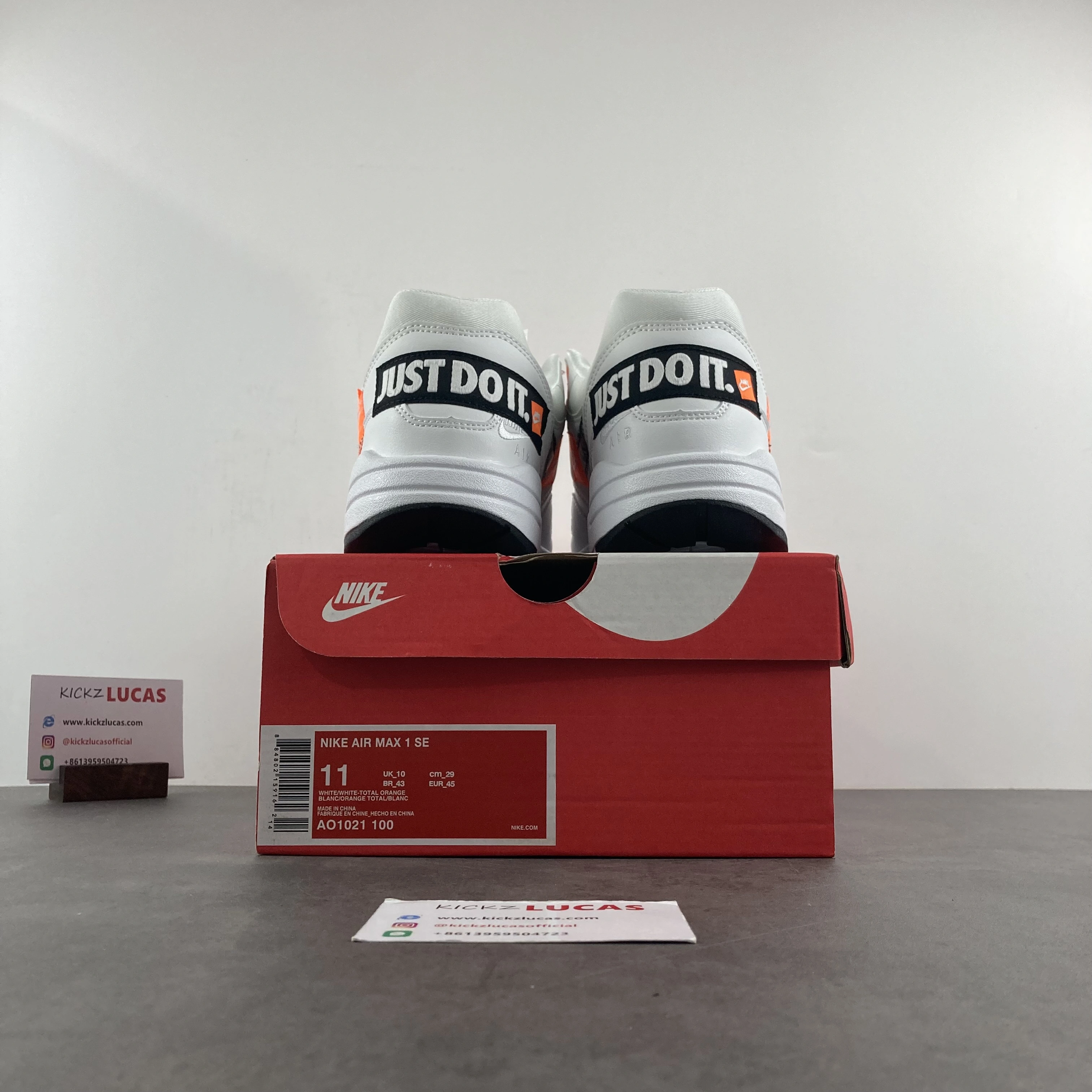 WaterResistant Air Max 1 Just Do It Pack White AO1021- 912