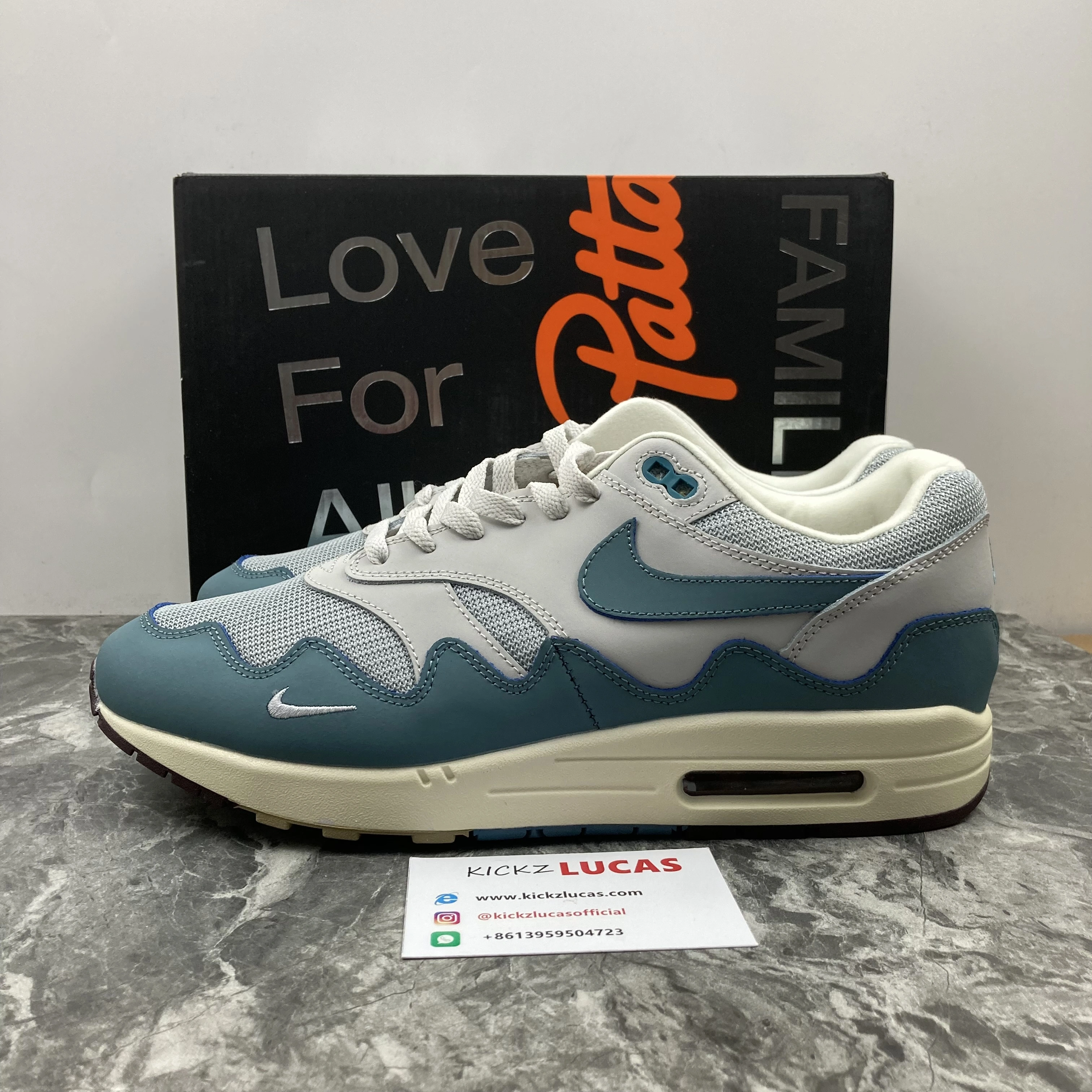 Compact Air Max 1 Patta Waves Noise Aqua Style DH1348- 934
