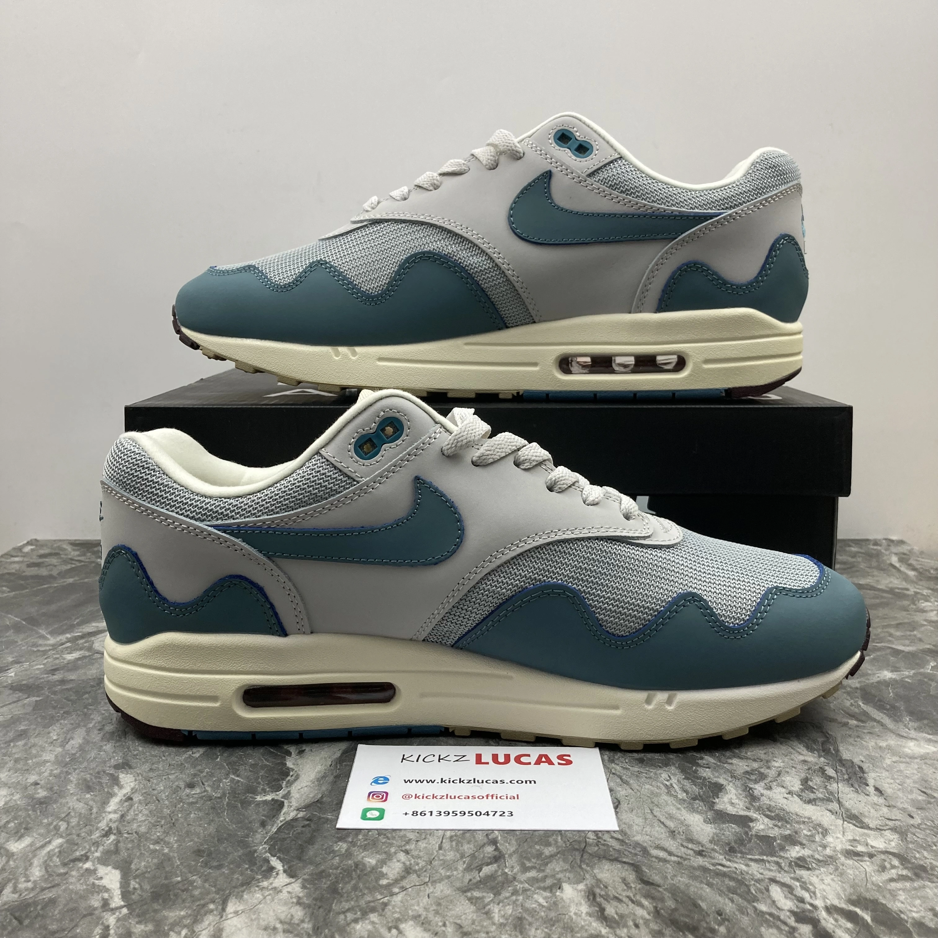 Compact Air Max 1 Patta Waves Noise Aqua Style DH1348- 934