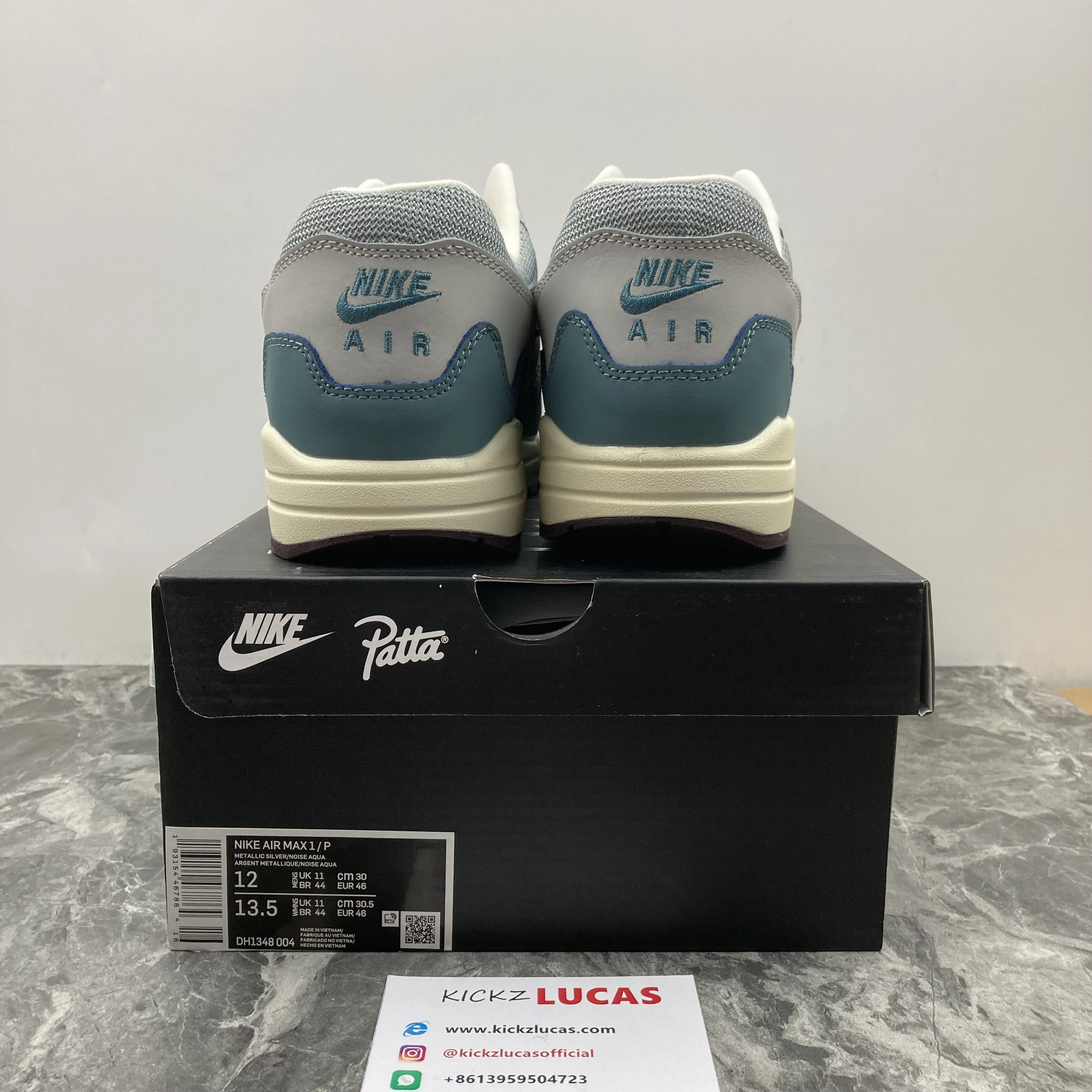 Compact Air Max 1 Patta Waves Noise Aqua Style DH1348- 934