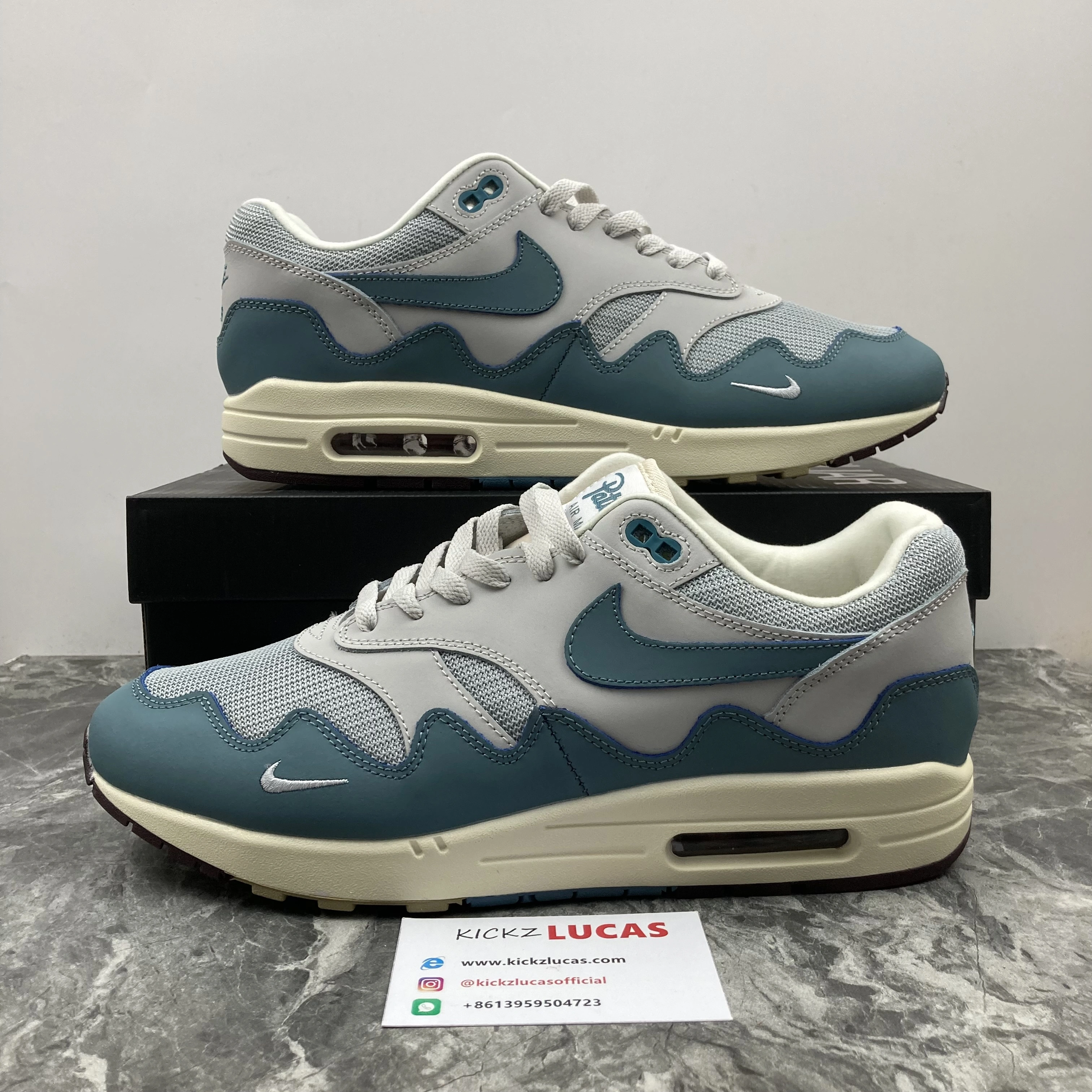 Compact Air Max 1 Patta Waves Noise Aqua Style DH1348- 934