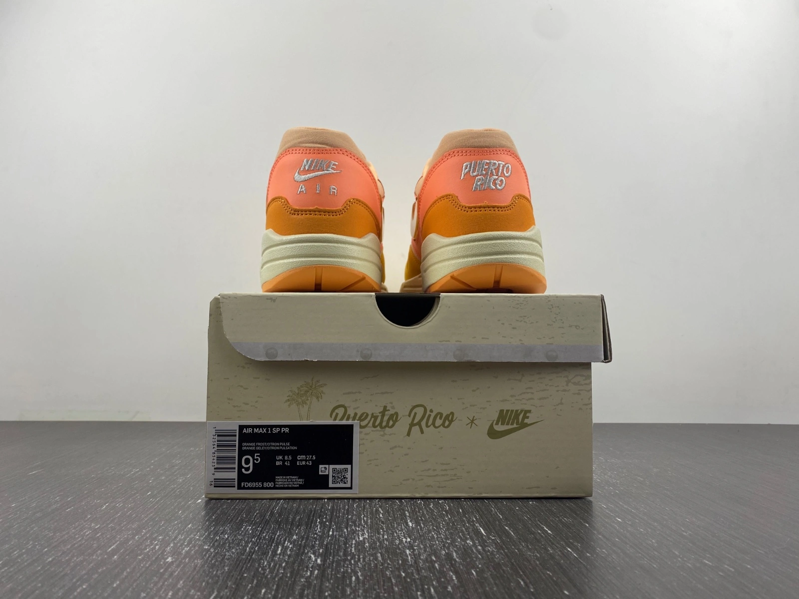 SoftTouch Air Max 1 Puerto Rico Orange Frost FD6955- 910