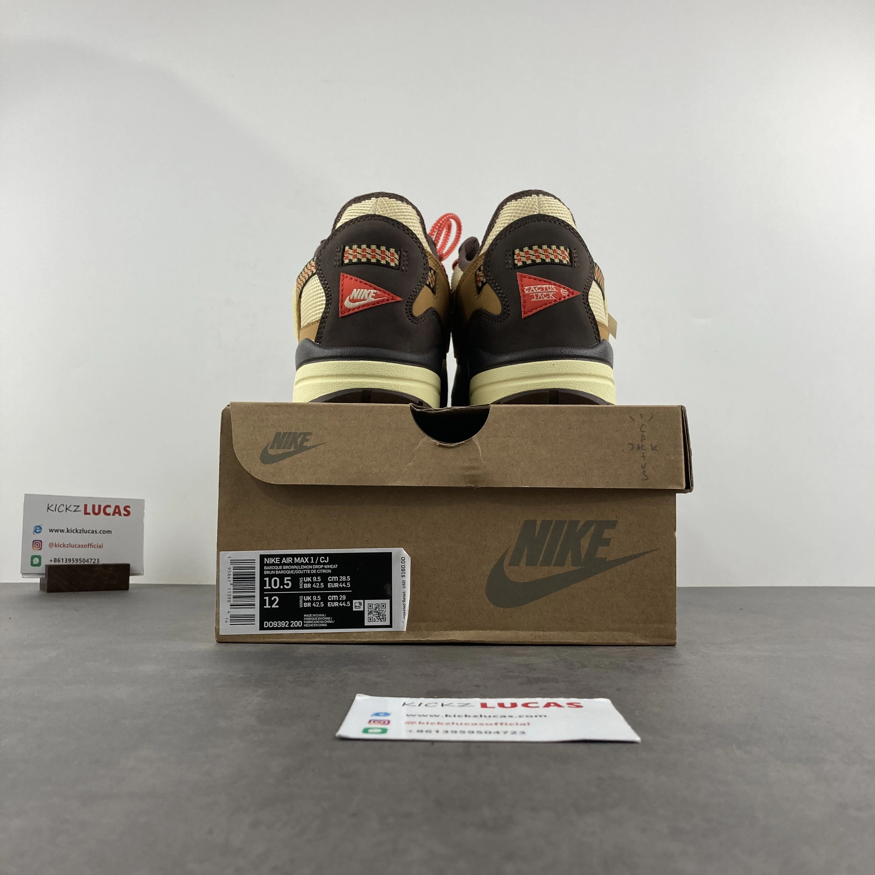 QuickDry Air Max 1 Travis Scott Cactus Jack Baroque Brown DO9392- 957