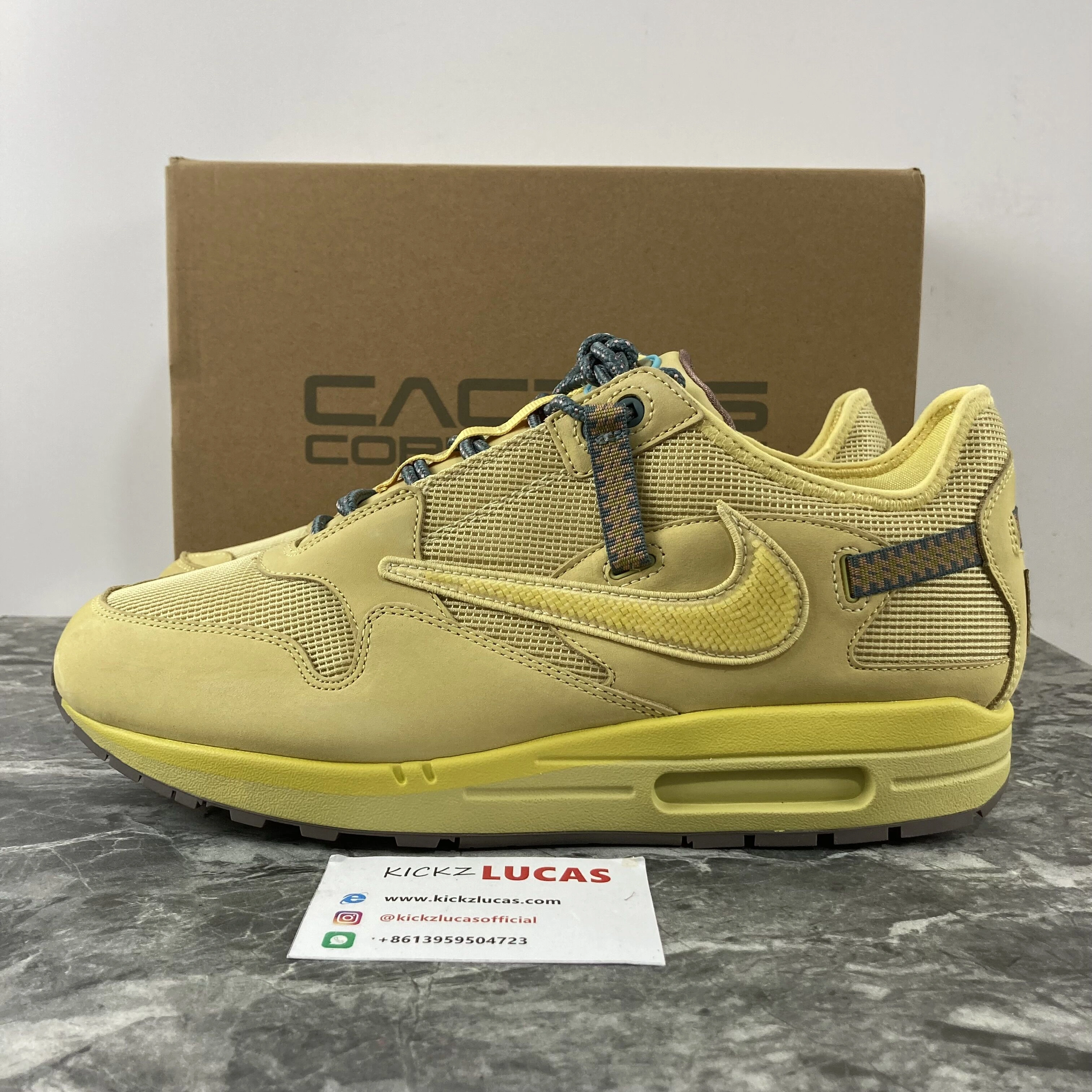 Air Max 1 Travis Scott Cactus Jack Saturn Gold DO9392- Comfortable 953