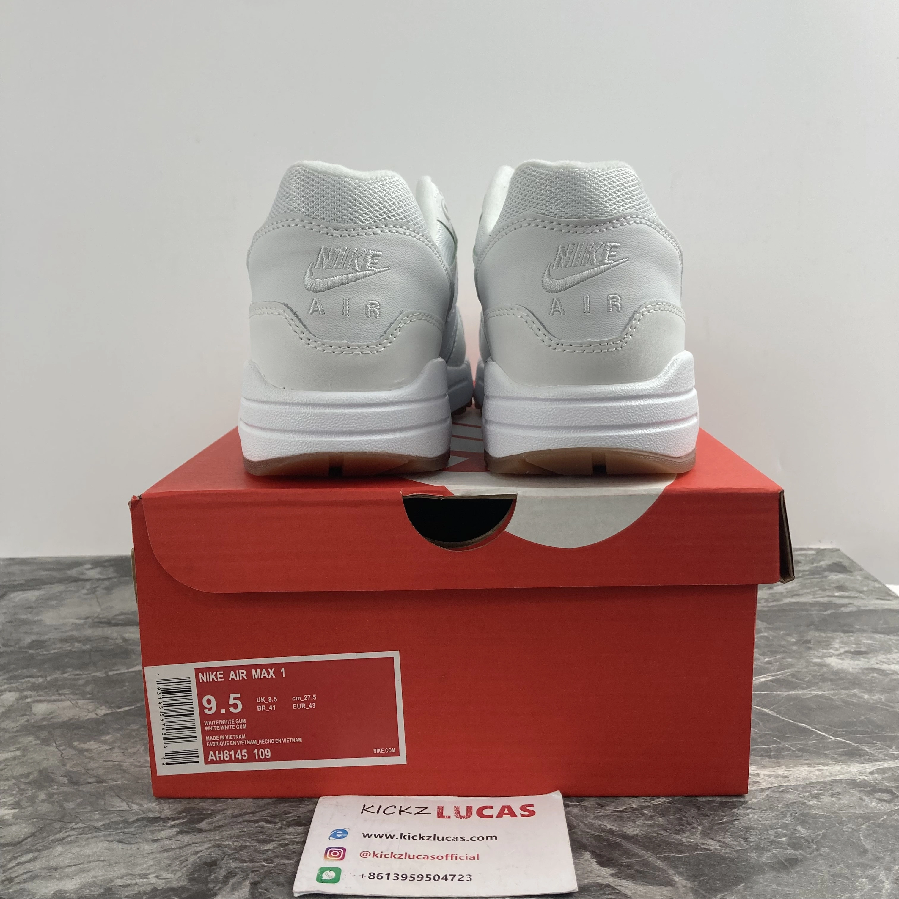 UrbanStyle Air Max 1 White Gum Sole AH8145- 929