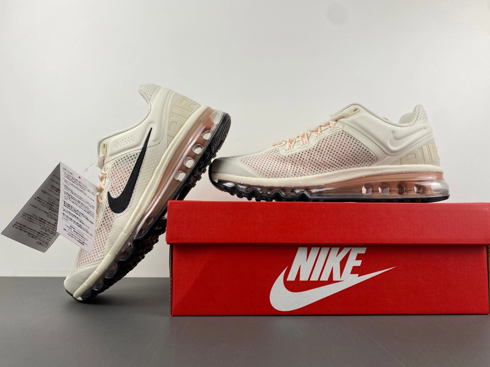 Air Max 2013 Pale Ivory Guava Ice Crimson Tint Black Elegant 873