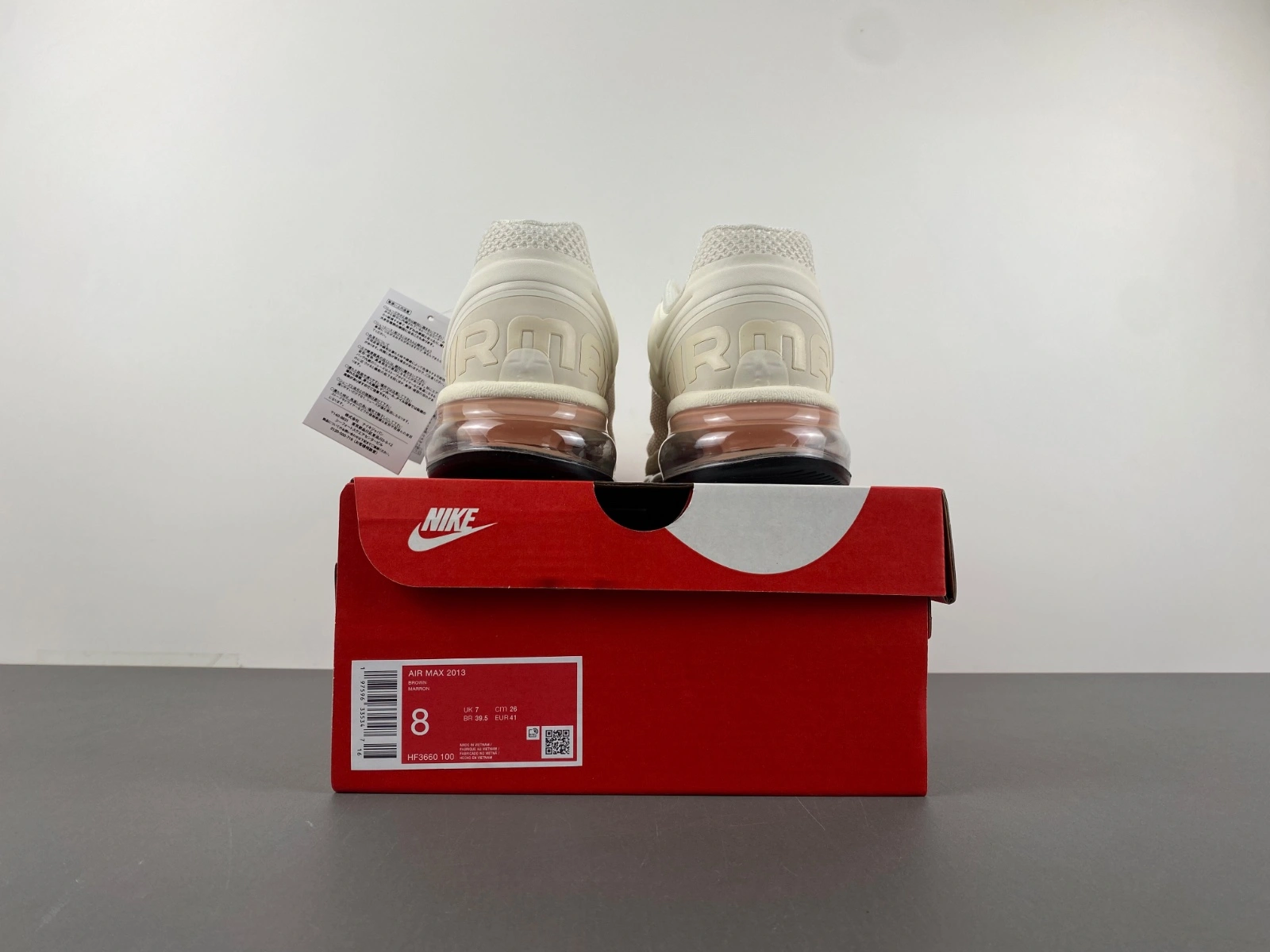 Air Max 2013 Pale Ivory Guava Ice Crimson Tint Black Elegant 873