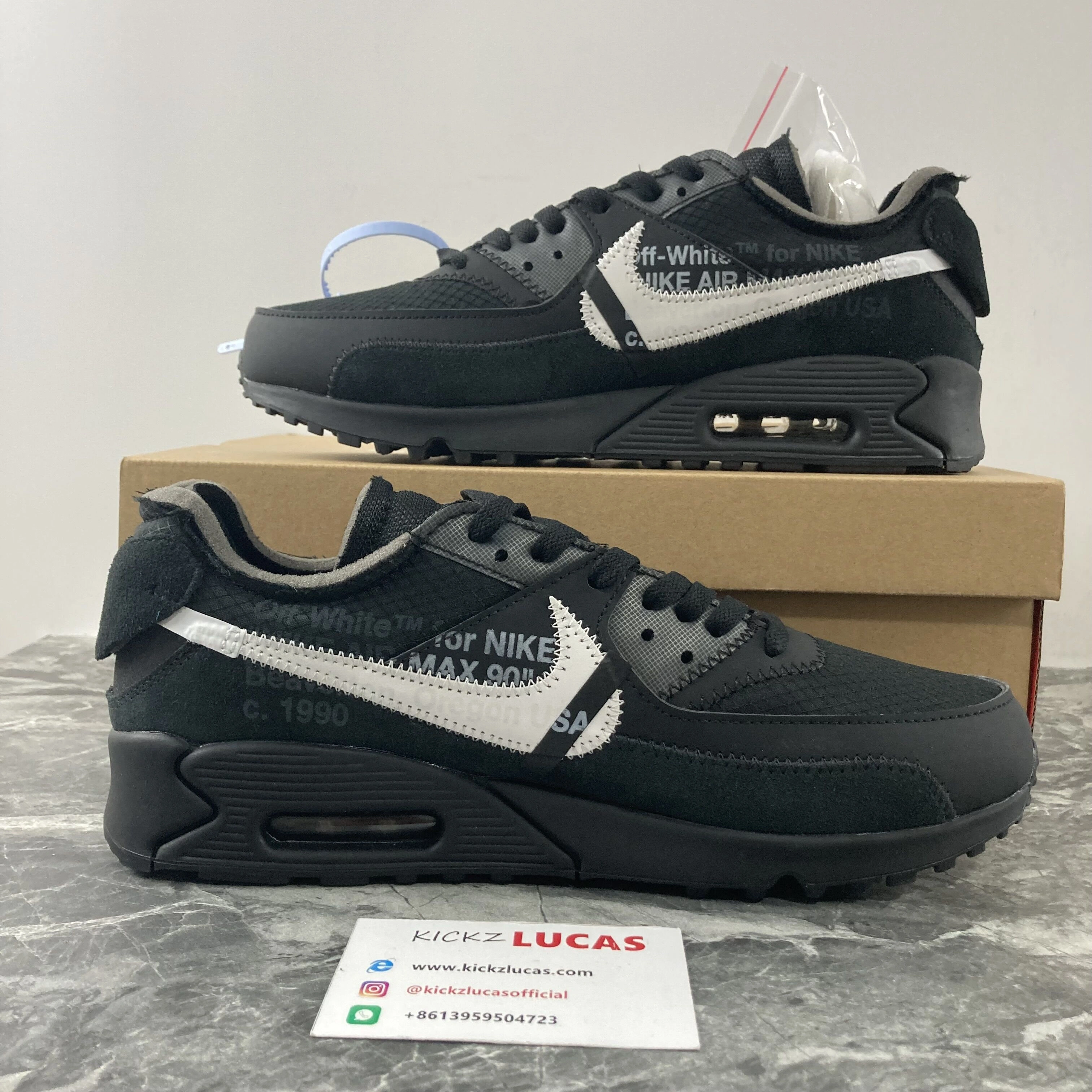 Air Max 90 OFF-WHITE Black AA7293- BestValue 965