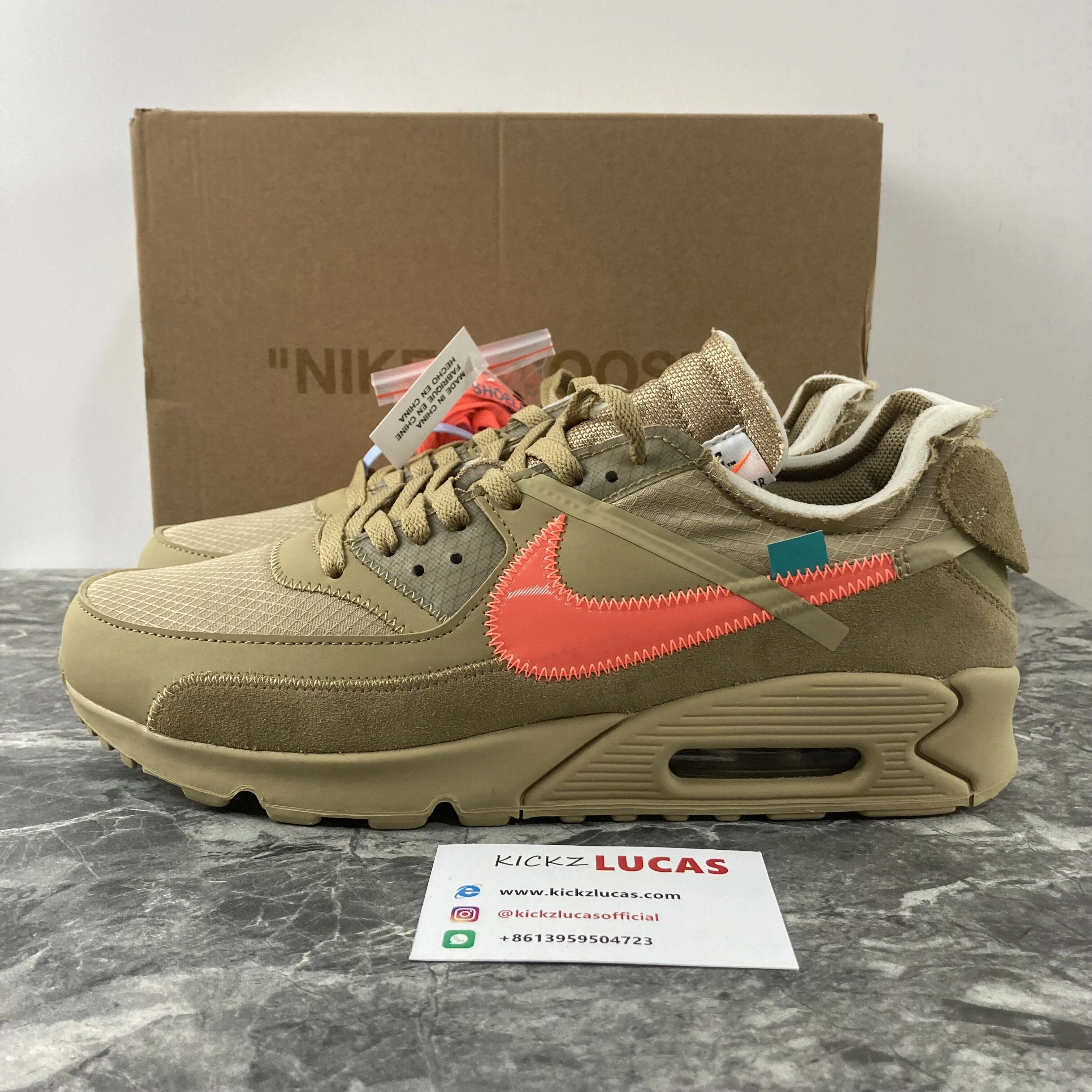 ComfortFit Air Max 90 OFF-WHITE Desert Ore AA7293- 966