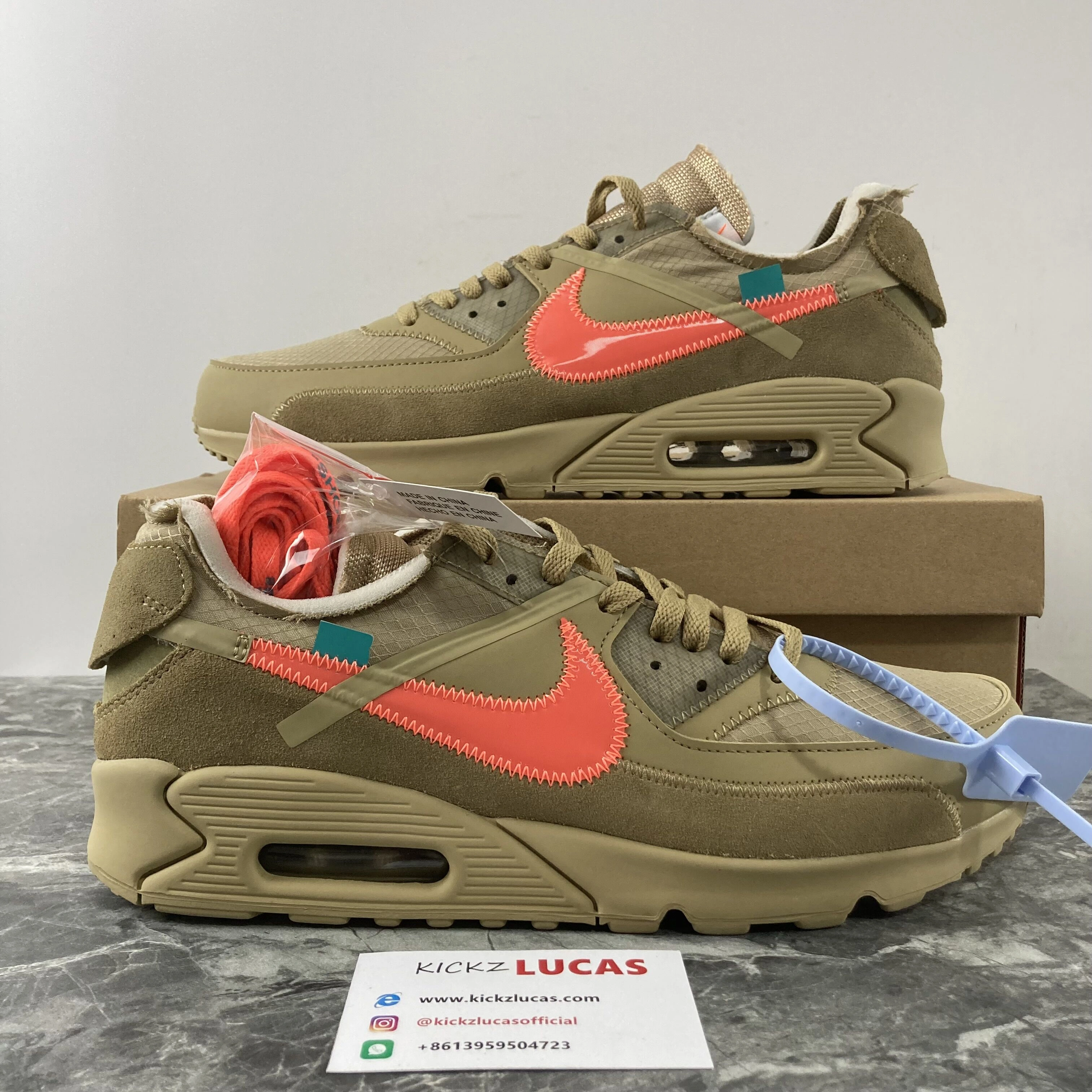 ComfortFit Air Max 90 OFF-WHITE Desert Ore AA7293- 966