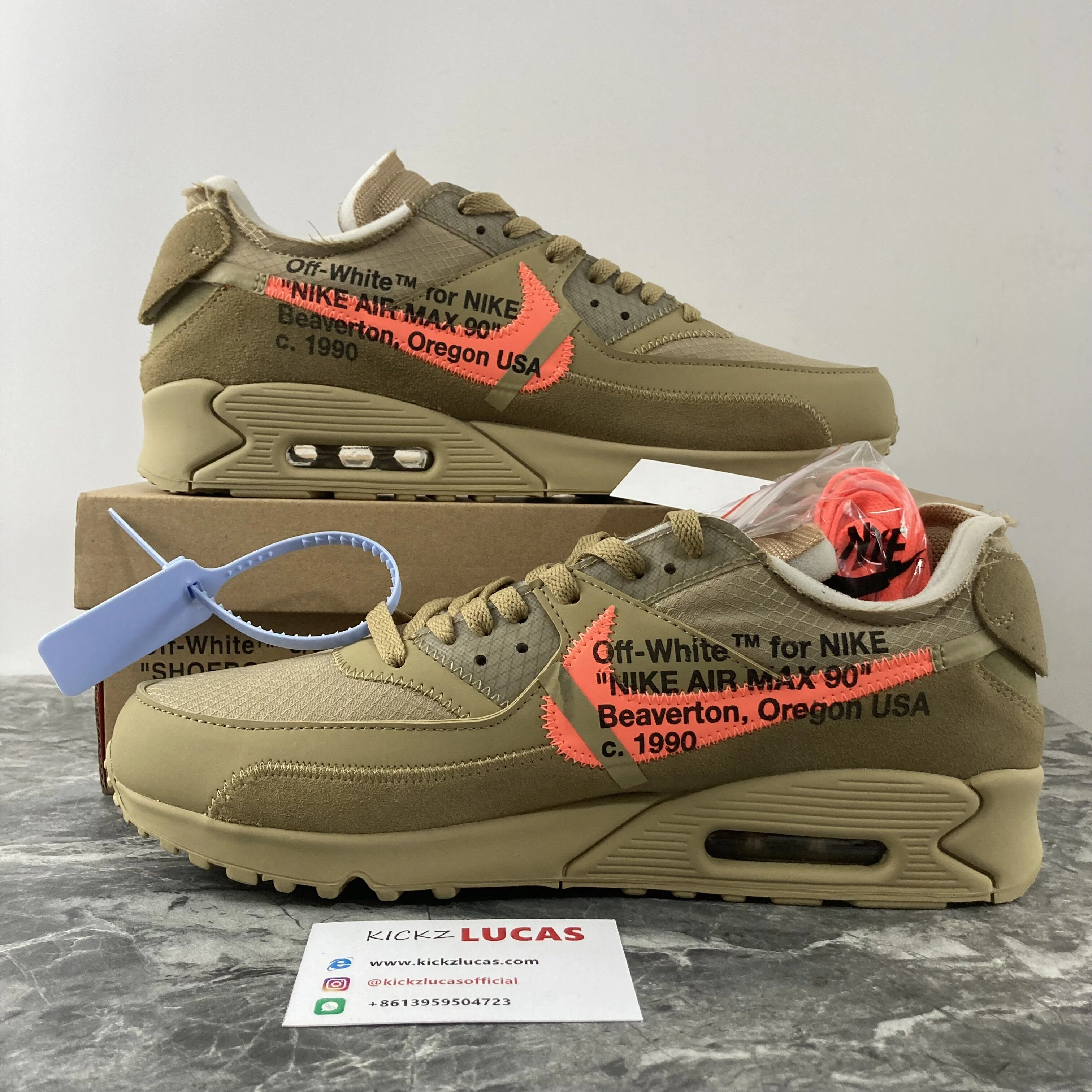 ComfortFit Air Max 90 OFF-WHITE Desert Ore AA7293- 966