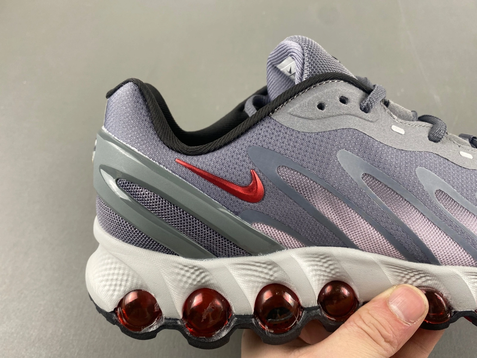 Breathable Air Max Dn8 Iron Grey  Crimson FQ7860- 849
