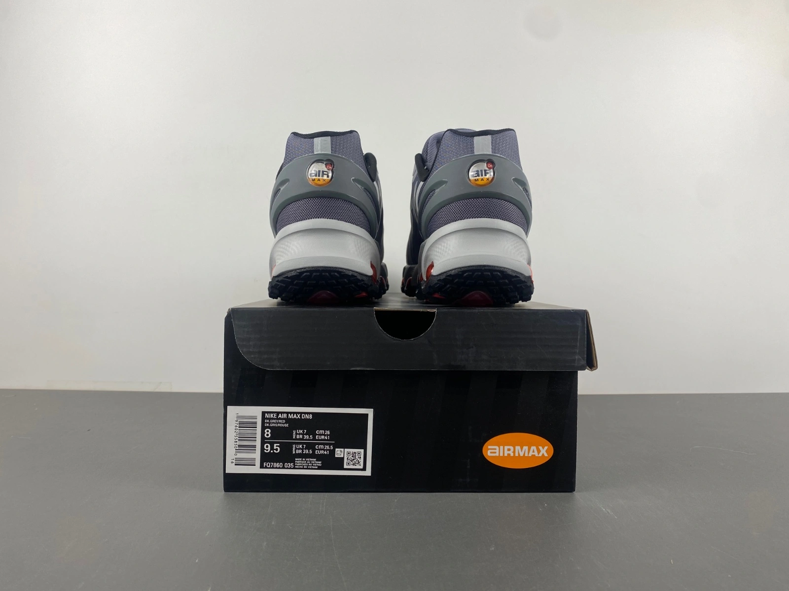 Breathable Air Max Dn8 Iron Grey  Crimson FQ7860- 849