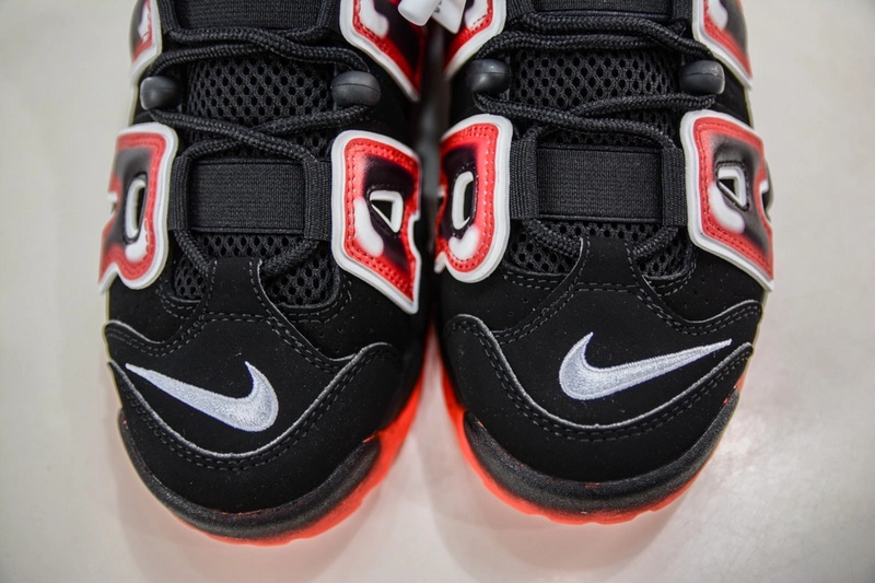Air More Uptempo Black White Laser Crimson CJ6129- Elegant 1253