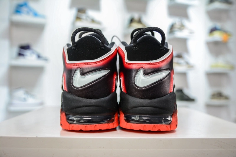 Air More Uptempo Black White Laser Crimson CJ6129- Elegant 1253