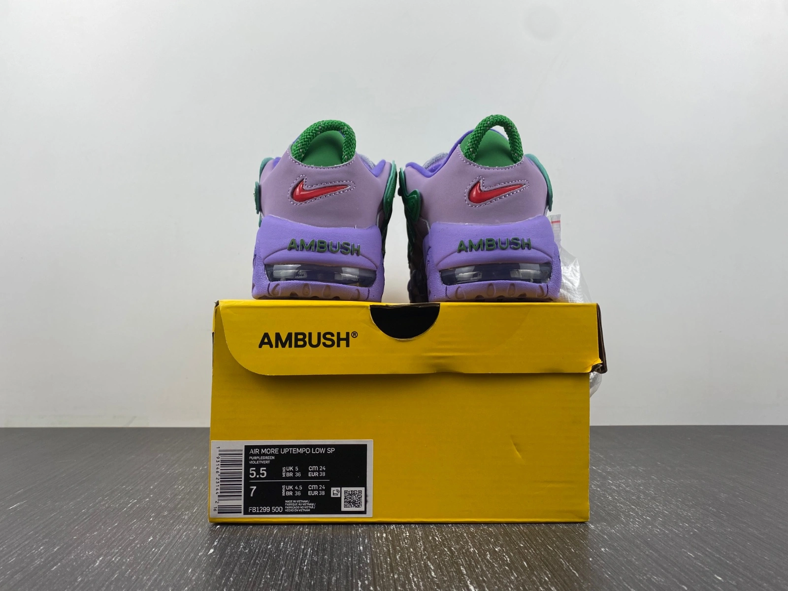 Air More Uptempo Low AMBUSH Lilac FB1299- Contemporary 1235