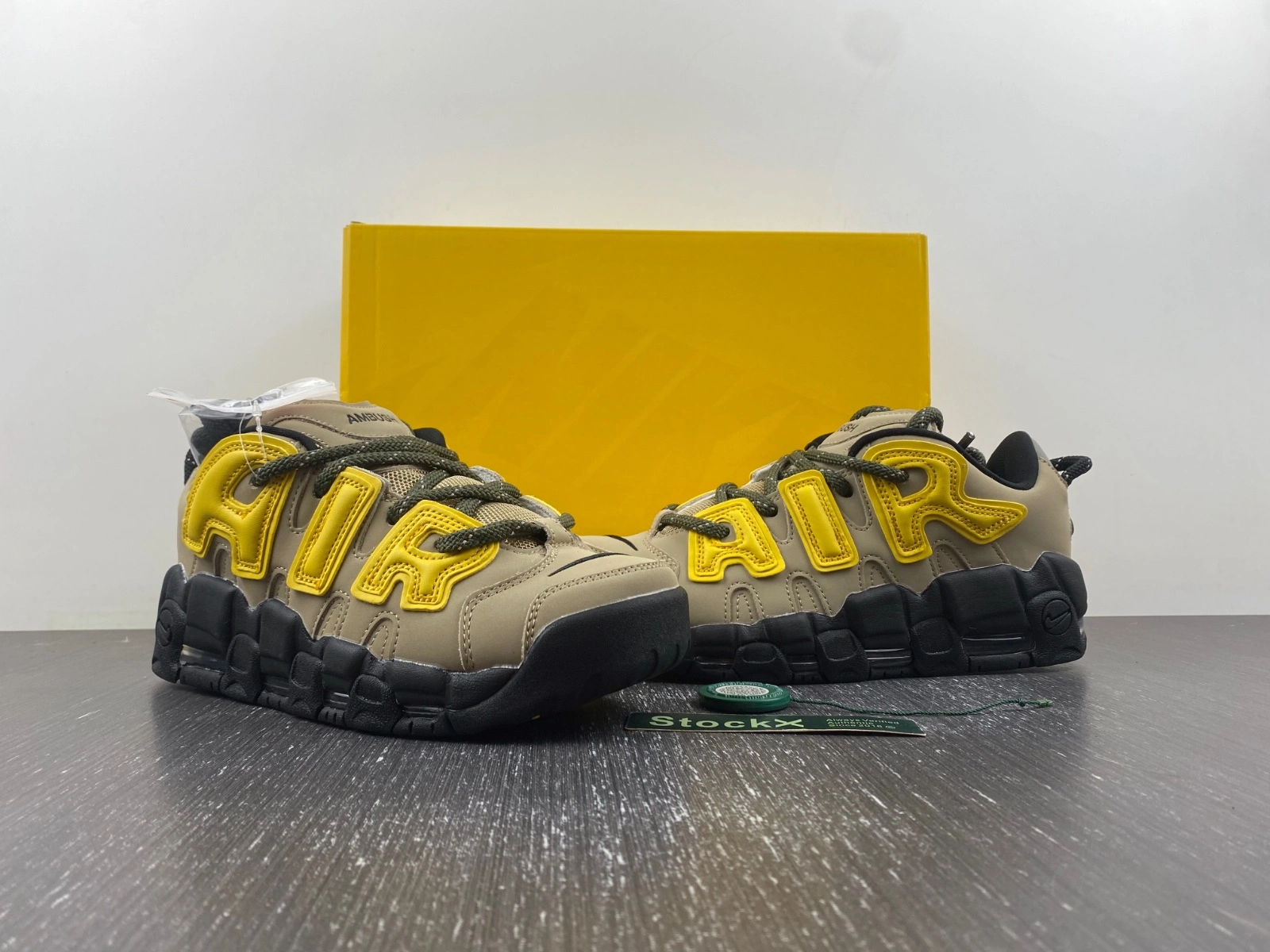 Reliable Air More Uptempo Low AMBUSH Vivid Sulfur Limestone FB1299- 1239