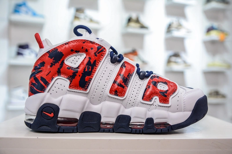 Air More Uptempo Red Navy Camo CZ7877- Bright 1242