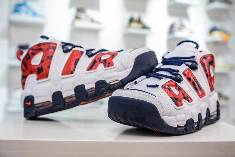 Air More Uptempo Red Navy Camo CZ7877- Bright 1242