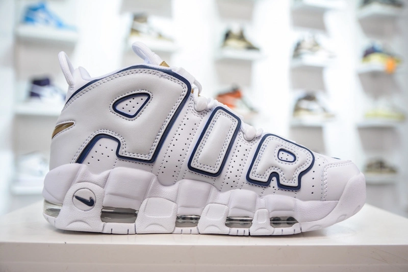 Air More Uptempo White Midnight Navy 415082- Modern 1244