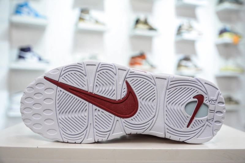 Air More Uptempo White Varsity Red Outline 921948- Stylish 1257
