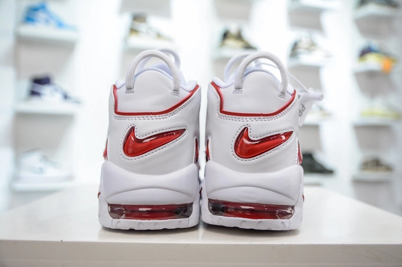 Air More Uptempo White Varsity Red Outline 921948- Stylish 1257