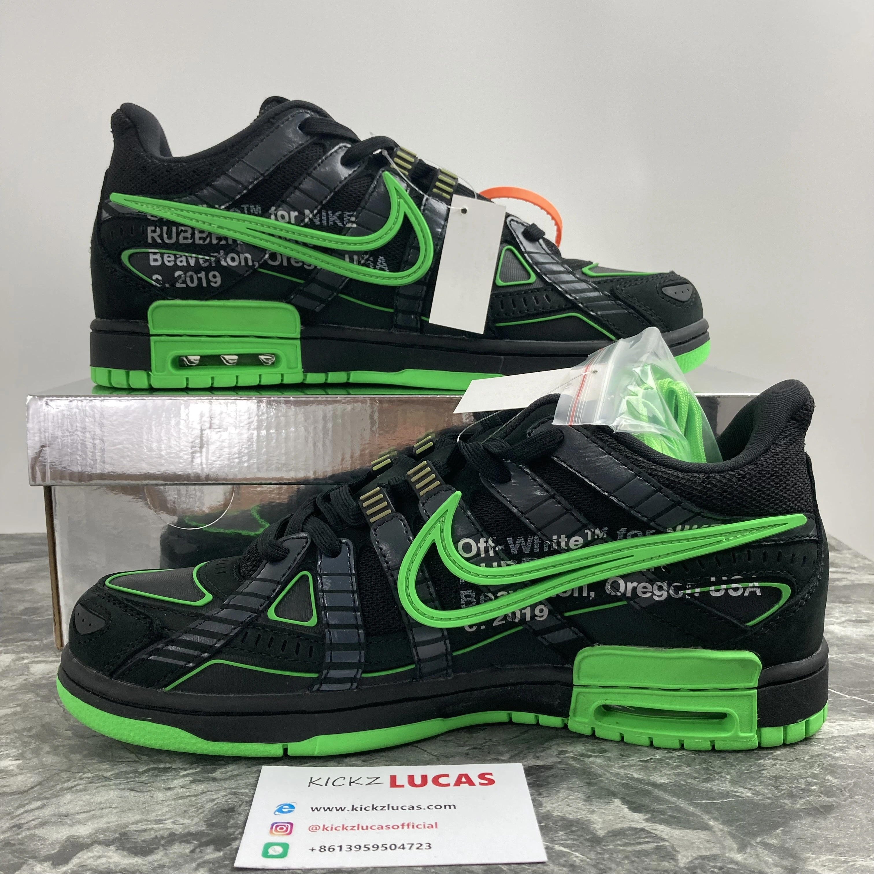 BestValue Air Rubber Dunk Off-White Green Strike CU6015- 619
