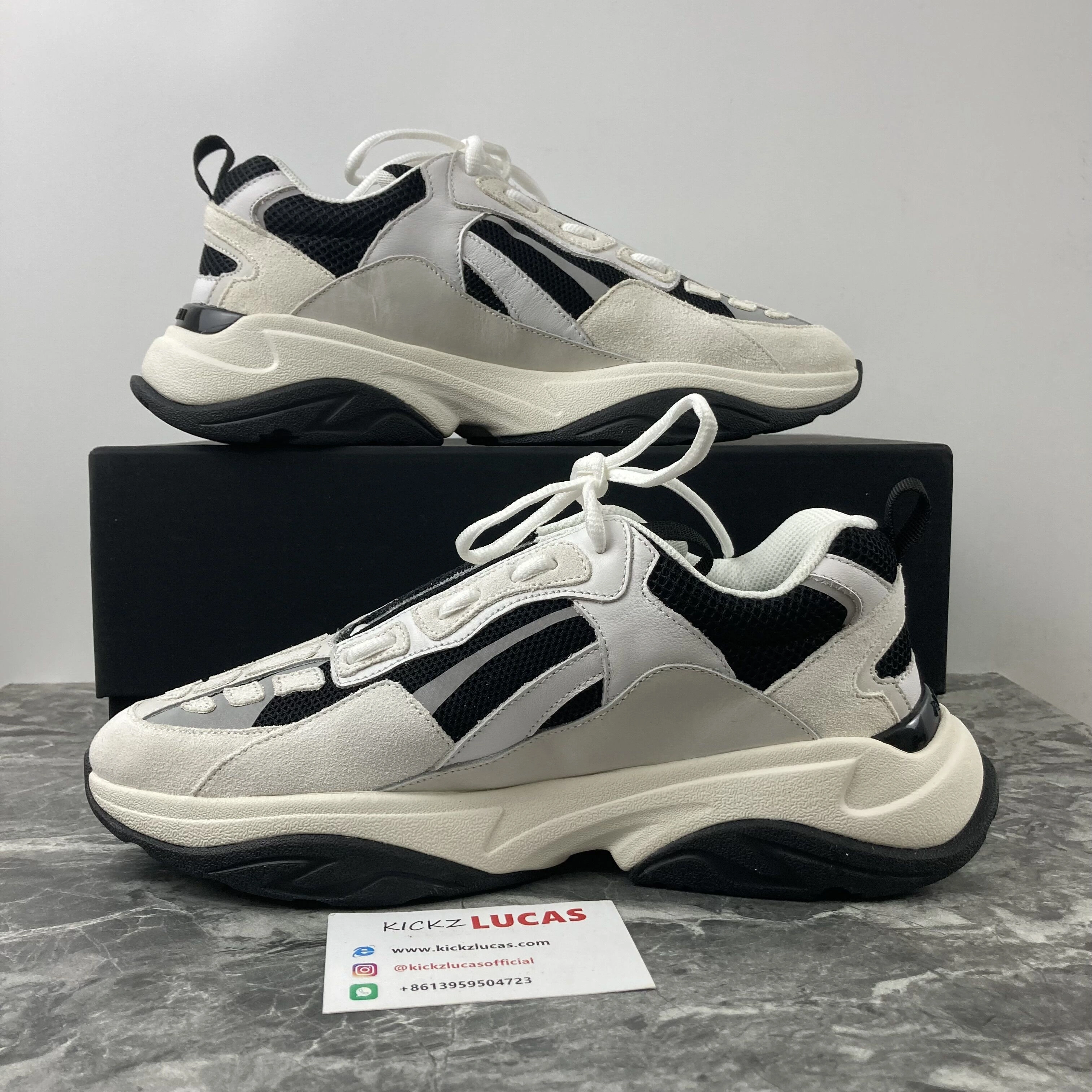 ZipUp A*miri Bone Runner White Black MFS001- 7048